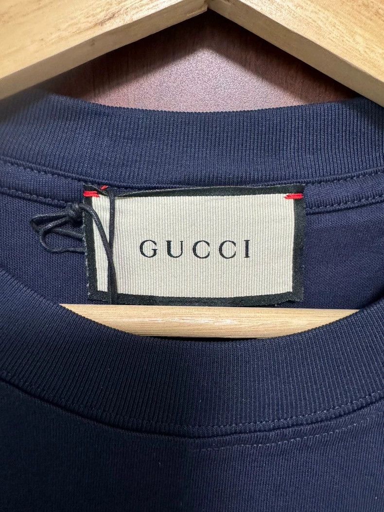 Gucci Gucci Navy Logo Short Sleeve T-Shirt-dmc Size US S / EU 44-46 / 1 - 3 Thumbnail
