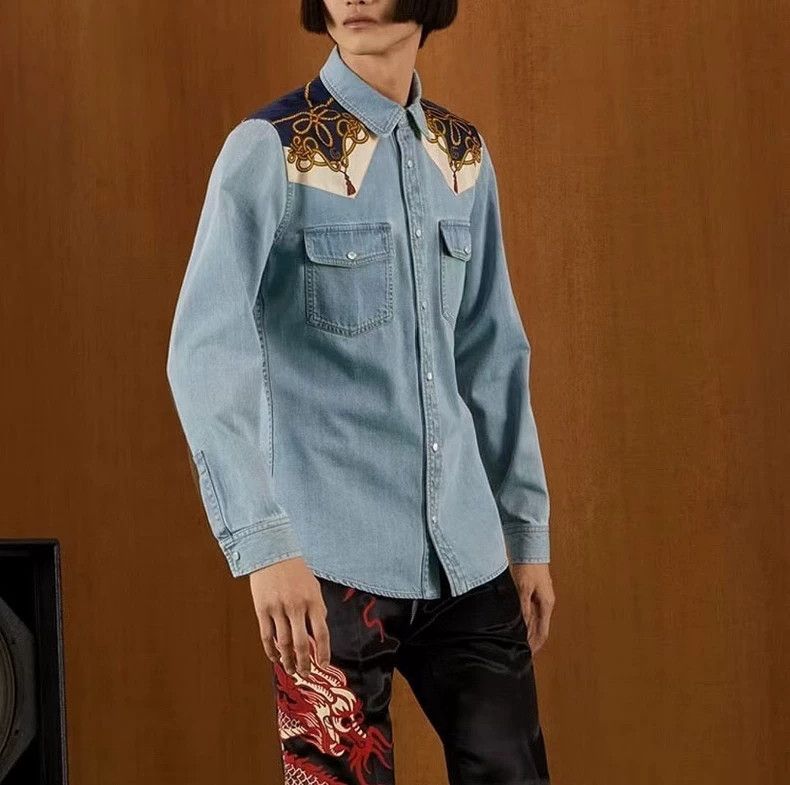 Gucci Gucci SS22 Printed Long Sleeve Shirt-dmc Size US M / EU 48-50 / 2 - 5 Thumbnail