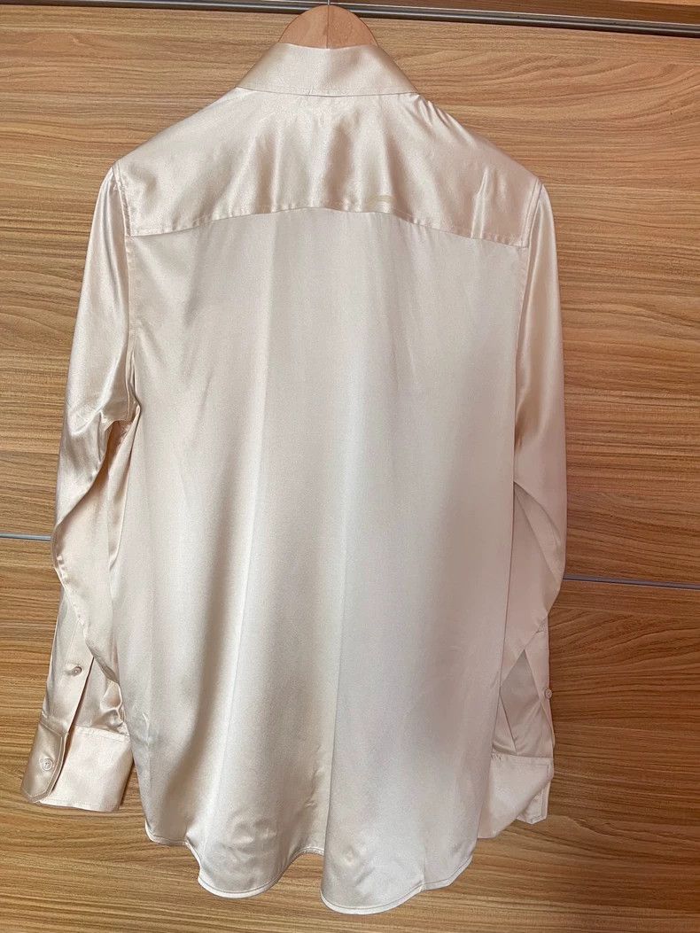 Helmut Lang Helmut Lang Silk Shirt in Champagne Color-dmc Size US M / EU 48-50 / 2 - 2 Thumbnail