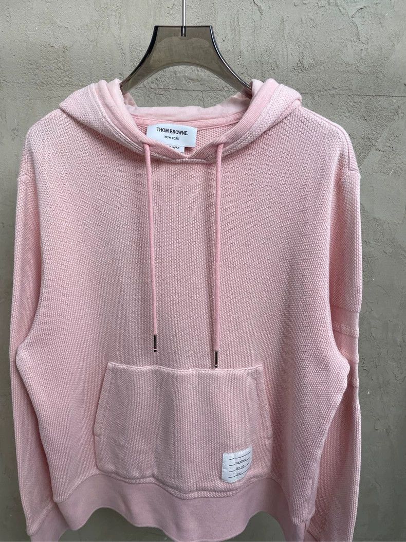 Thom Browne Thom Browne Pink Hooded Sweatshirt-dmc Size US S / EU 44-46 / 1 - 3 Thumbnail
