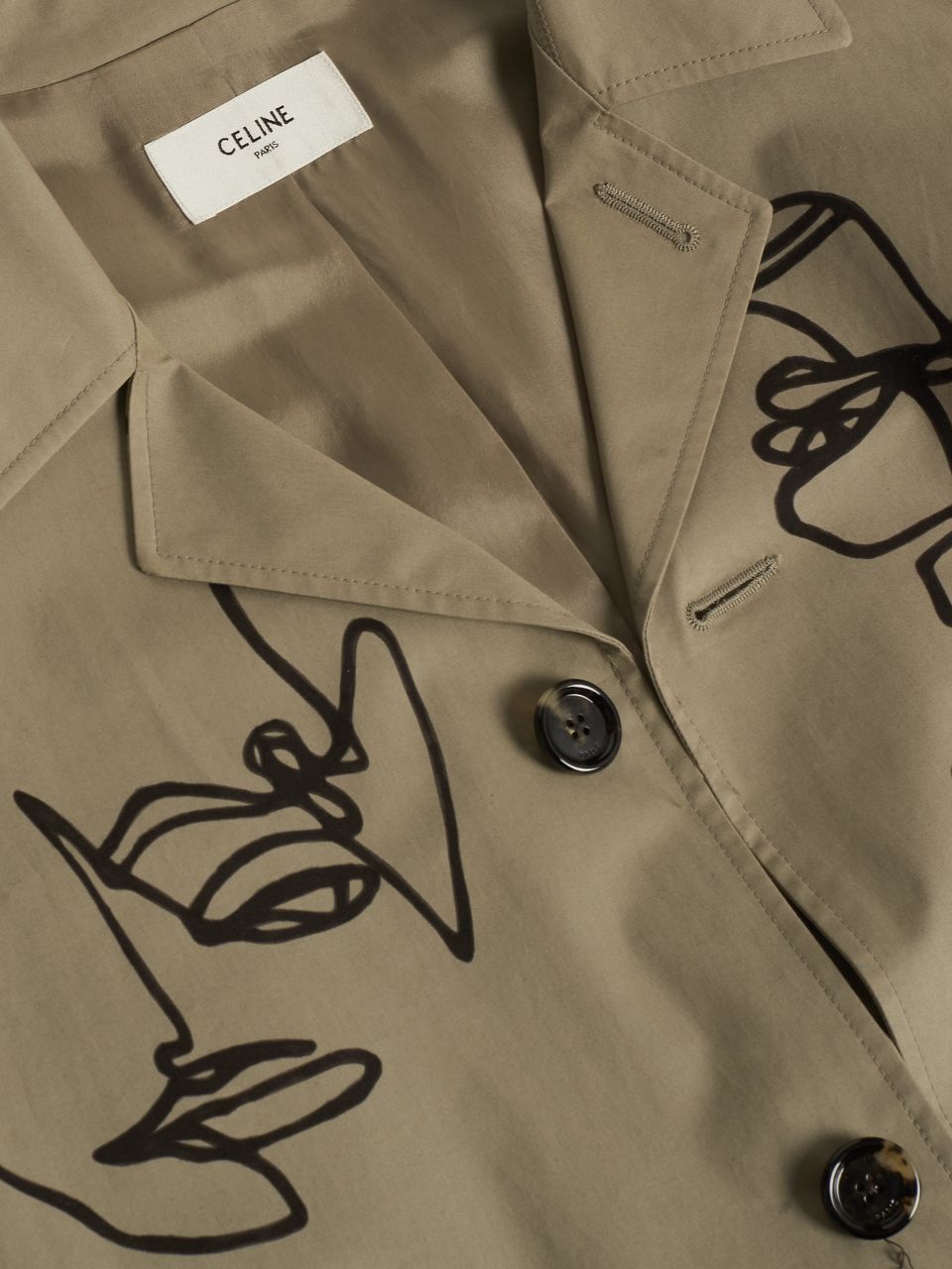 Celine Mac Coat with Artist Print in Gabardine Cotton Size US M / EU 48-50 / 2 - 3 Thumbnail