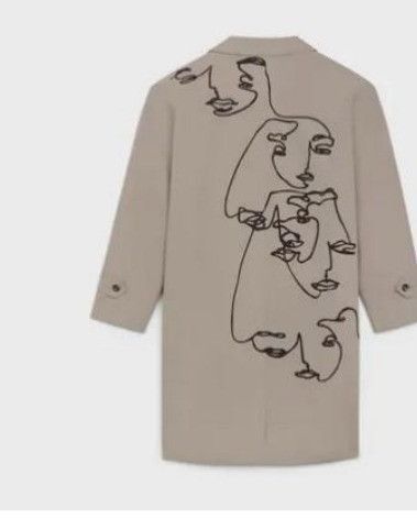Celine Mac Coat with Artist Print in Gabardine Cotton Size US M / EU 48-50 / 2 - 2 Thumbnail