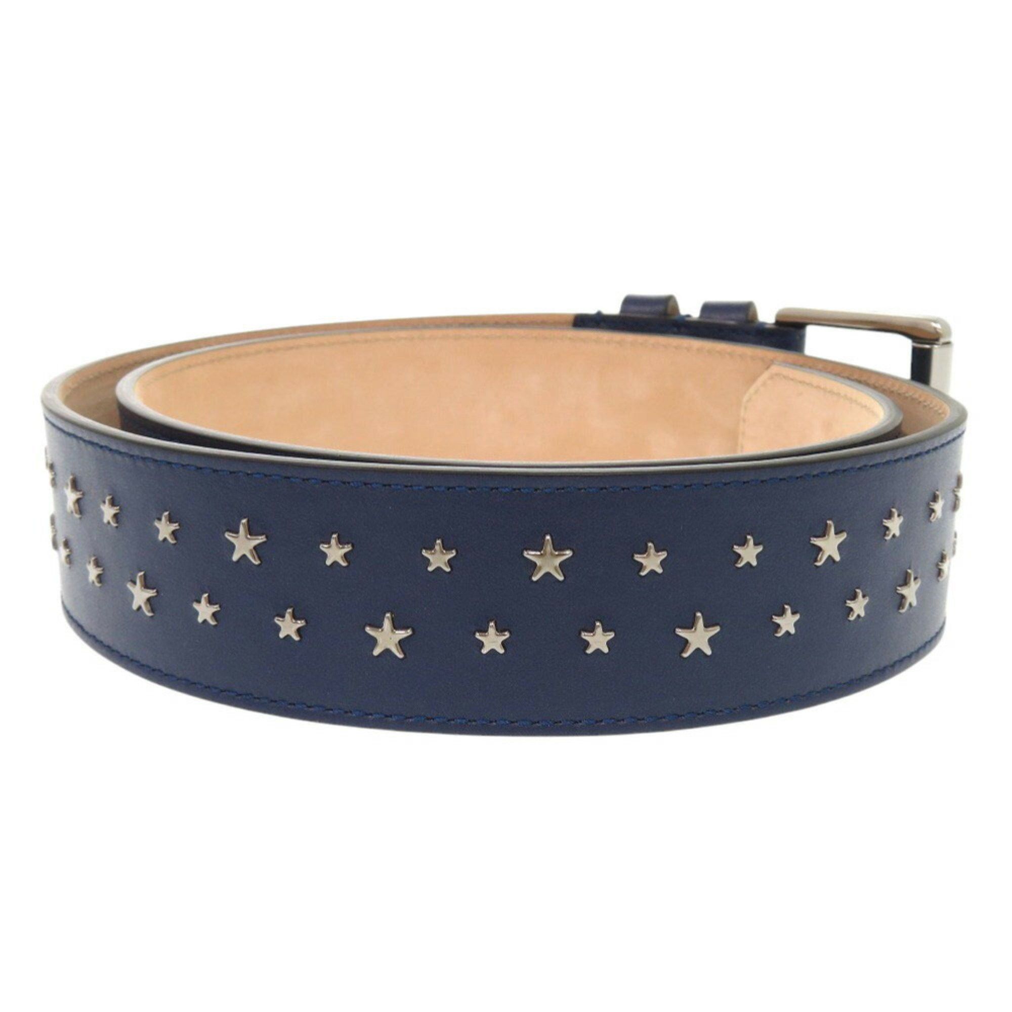 Jimmy Choo Jimmy Choo Star Studs Leather Navy Belt 0458JIMMY CHOO Men's Size ONE SIZE - 3 Thumbnail
