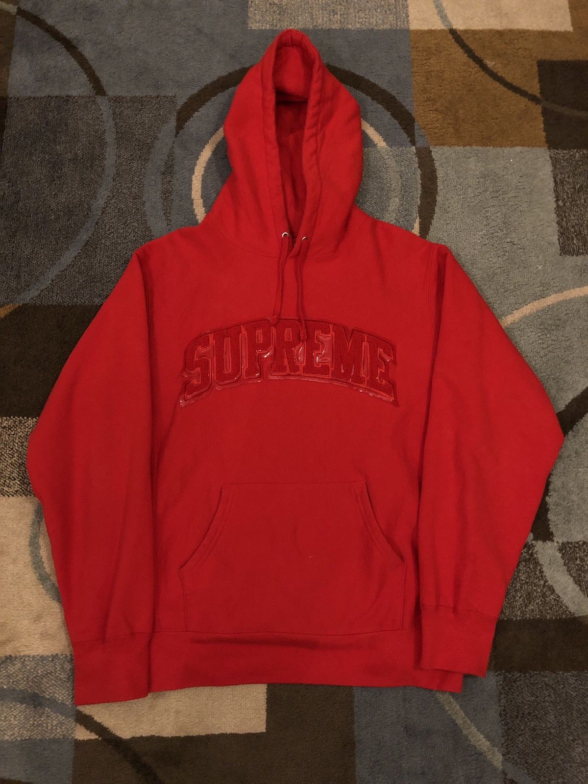 トップス Supreme Patent/Chenille Arc Logo Hooded Brand New Supreme Patent/Chenille Arc Logo Hooded Sweatshirt Bape