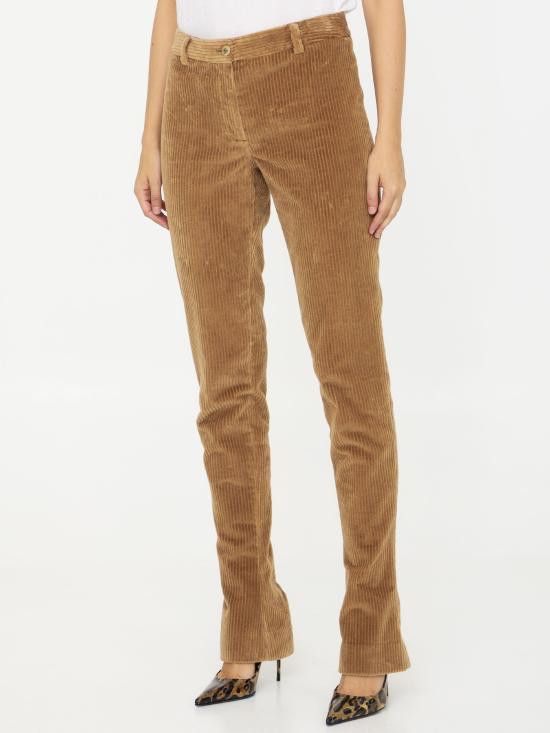 Dolce & Gabbana DOLCE & GABBANA Women Straight Pants FTCX6T BEIGE Size 28" / US 6 / IT 42 - 2 Thumbnail