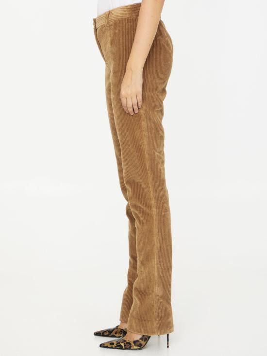 Dolce & Gabbana DOLCE & GABBANA Women Straight Pants FTCX6T BEIGE Size 28" / US 6 / IT 42 - 3 Thumbnail