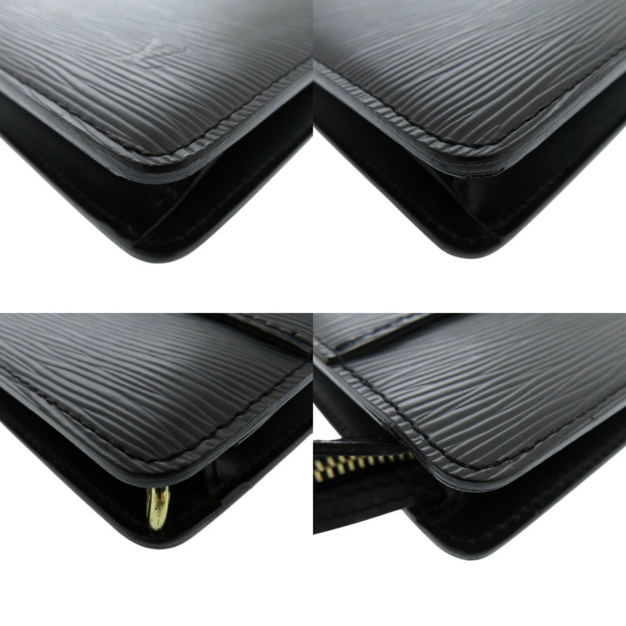 Louis Vuitton Louis Vuitton Pochette Homme Epi M52522 Leather Noir Clutch Bag Second 0454LOUIS VUITTON Men's Size ONE SIZE - 5 Thumbnail