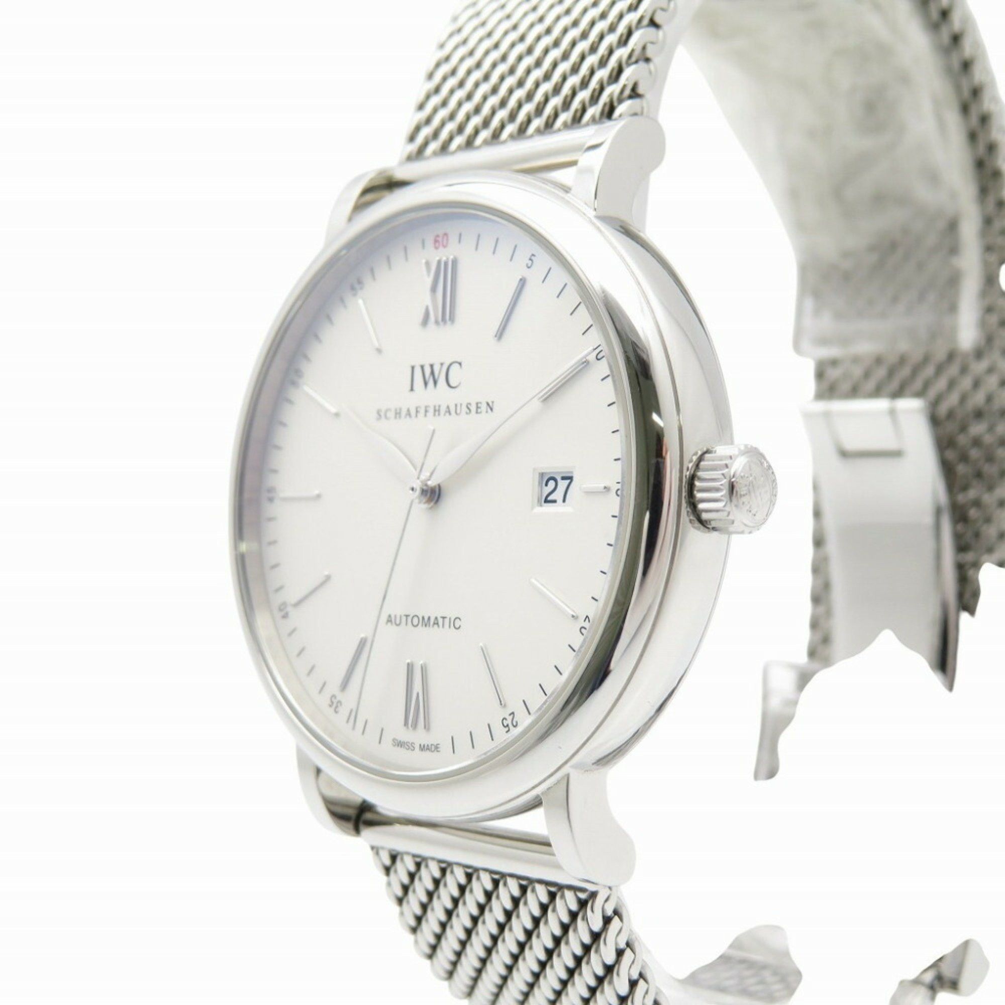IWC Schaffhausen IWC Portofino IWIW356505 Automatic Watch Stainless Steel Silver Dial 1444 International Company Men's Size ONE SIZE - 4 Thumbnail