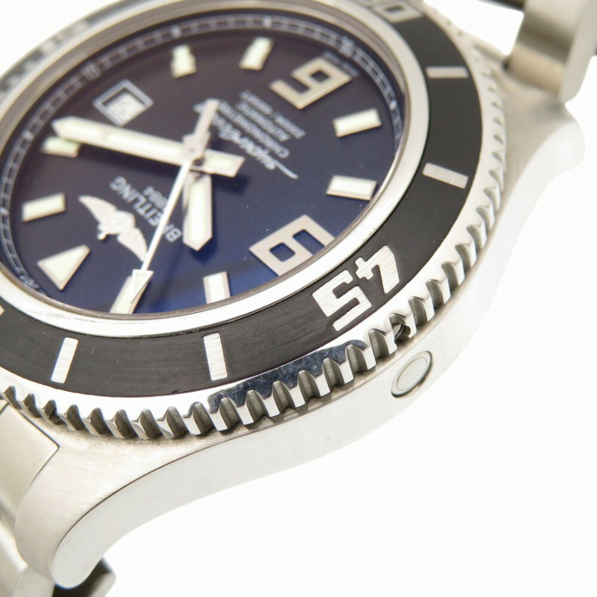 Breitling Breitling Superocean 44 A17391 Automatic Watch Stainless Steel Black Dial 0129BREITLING Men's Size ONE SIZE - 9 Thumbnail
