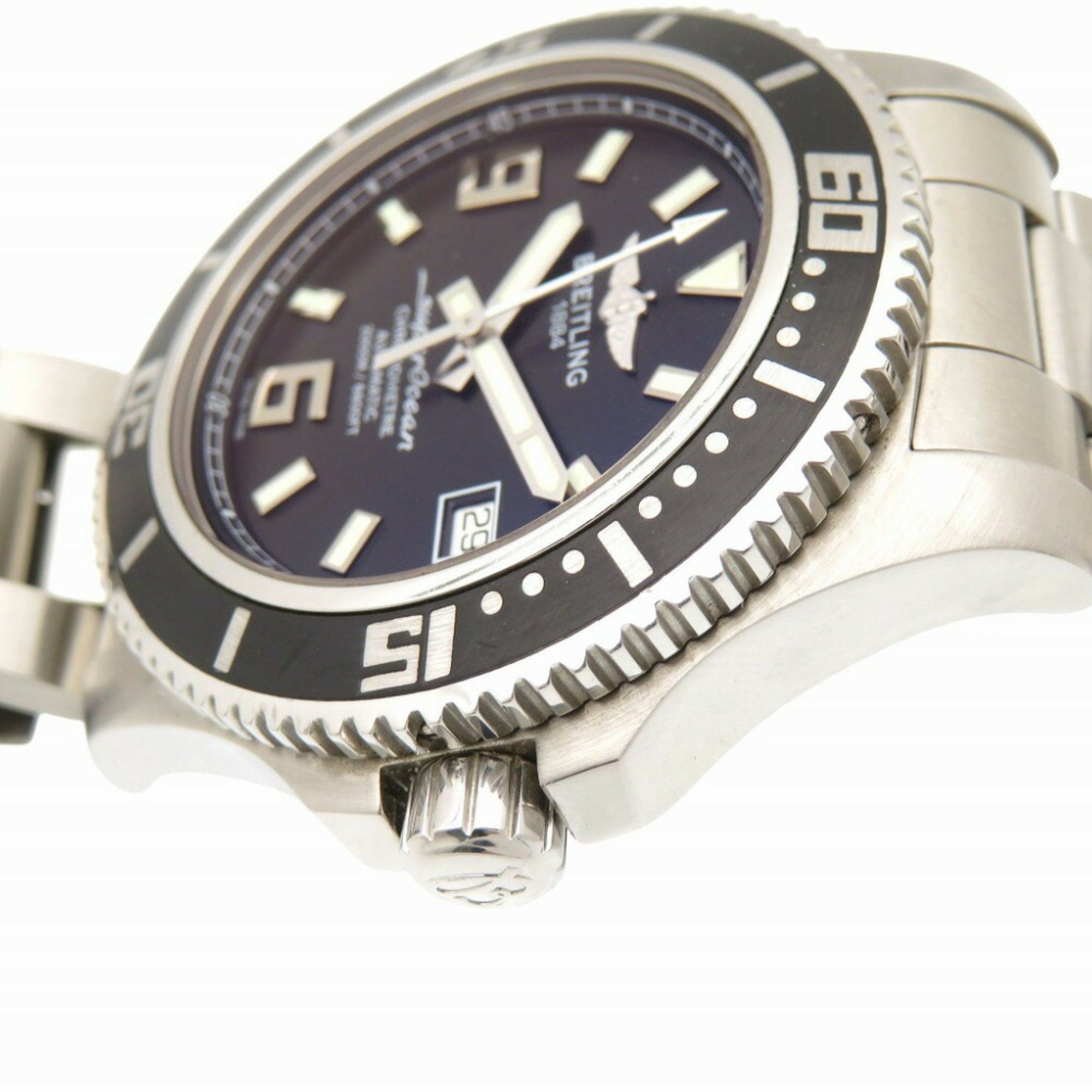 Breitling Breitling Superocean 44 A17391 Automatic Watch Stainless Steel Black Dial 0129BREITLING Men's Size ONE SIZE - 10 Thumbnail