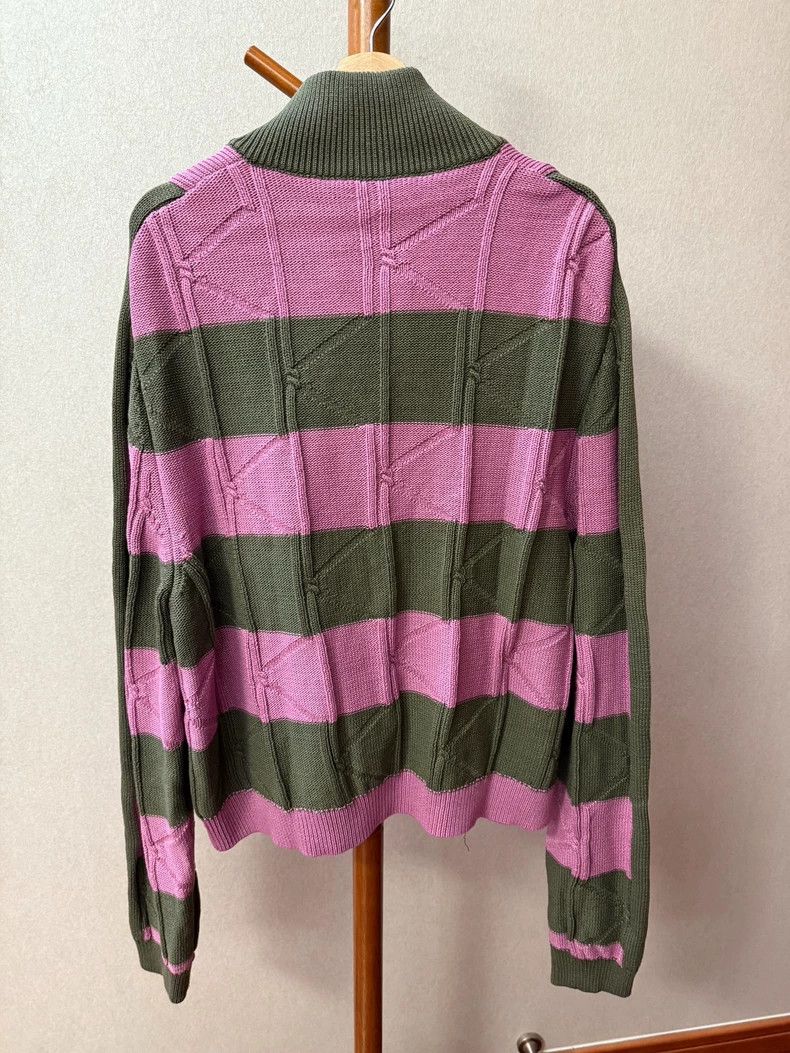 Kiko Kostadinov Kiko Kostadinov Green Pink Striped Knit Sweater-dmc Size US L / EU 52-54 / 3 - 2 Thumbnail