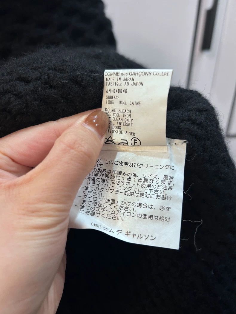Comme des Garcons Junya Watanabe Black Wool Knit Cape-dmc Size US M / EU 48-50 / 2 - 6 Thumbnail