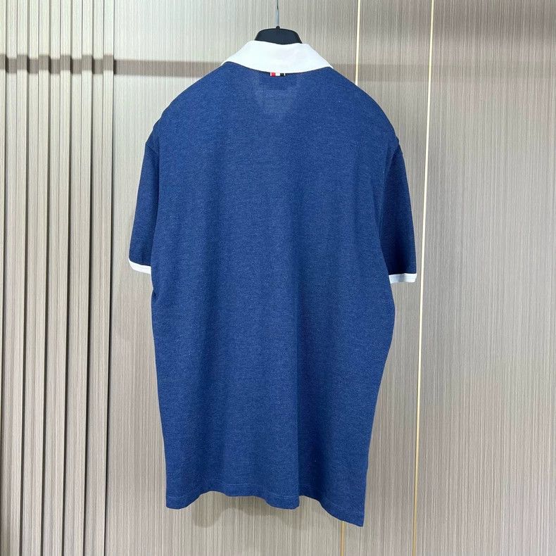 Thom Browne Thom Browne Navy Blue Polo Shirt-dmc Size US M / EU 48-50 / 2 - 2 Thumbnail
