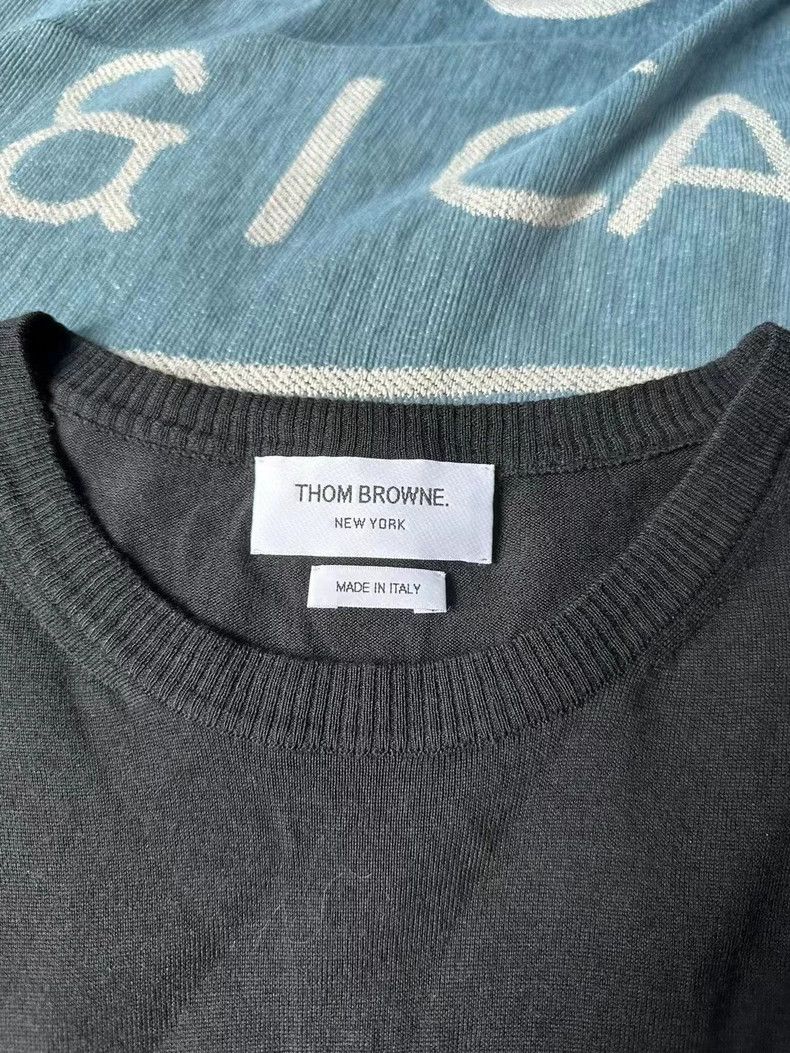 Thom Browne Black Wool Knitted Sweater by Thom Browne-dmc Size US M / EU 48-50 / 2 - 2 Thumbnail