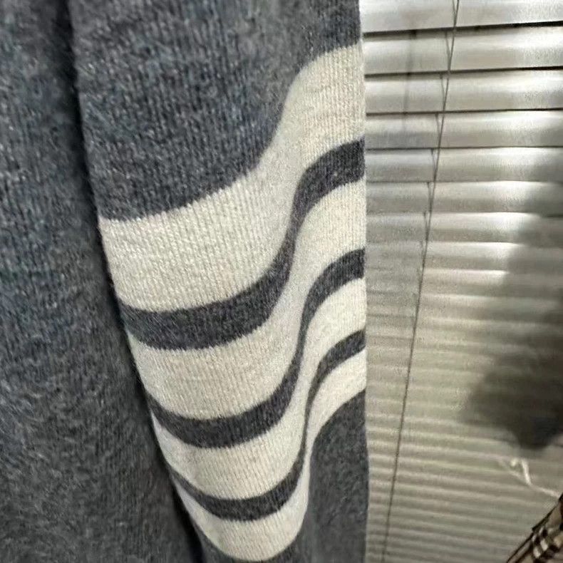 Gray Four-Stripe Wool Sweater by Thom Browne-dmc