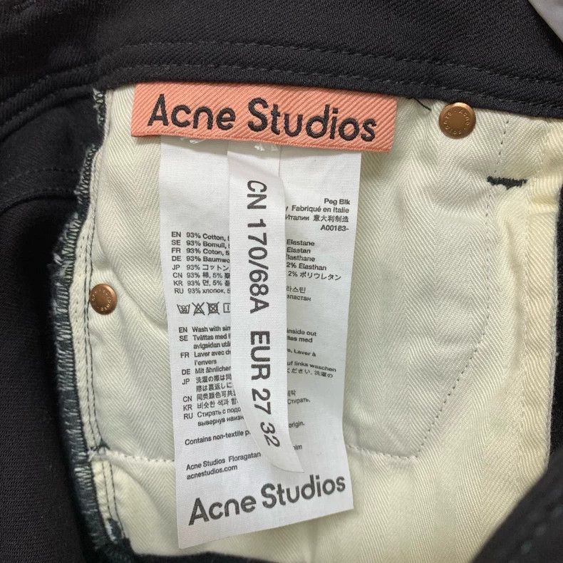 Acne Studios Black Denim Pants by Acne Studios-dmc Size US 32 / EU 48 - 2 Thumbnail