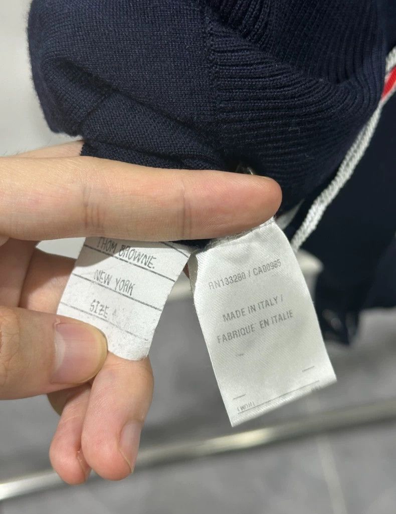 Thom Browne Classic Navy Blue Wool Cardigan by Thom Browne-dmc Size US M / EU 48-50 / 2 - 5 Thumbnail