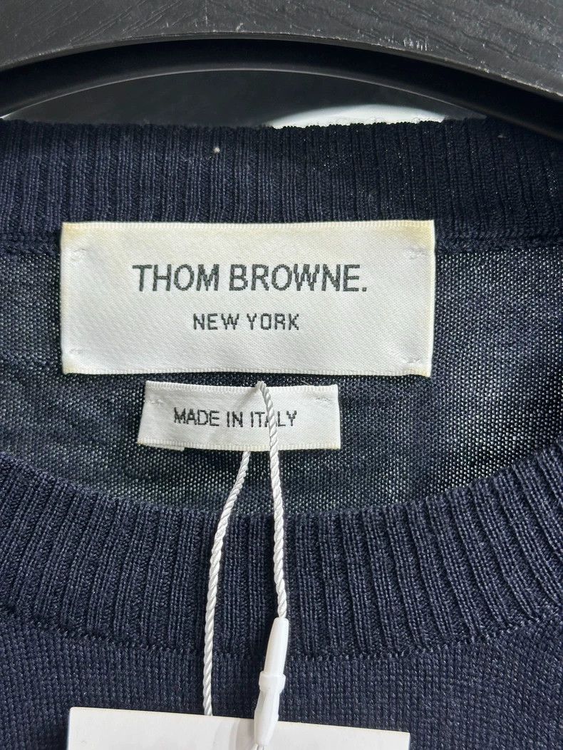 Thom Browne Thom Browne Navy Striped Knit Sweater-dmc Size US S / EU 44-46 / 1 - 3 Thumbnail