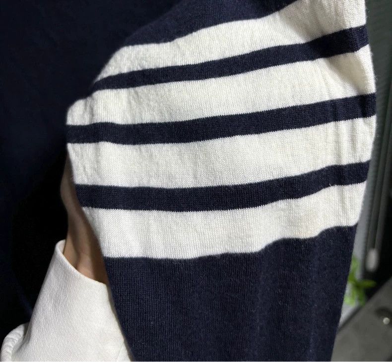 Thom Browne Thom Browne Navy Striped Knit Sweater-dmc Size US S / EU 44-46 / 1 - 5 Thumbnail