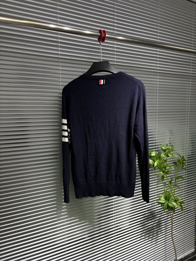 Thom Browne Thom Browne Navy Striped Knit Sweater-dmc Size US S / EU 44-46 / 1 - 2 Thumbnail