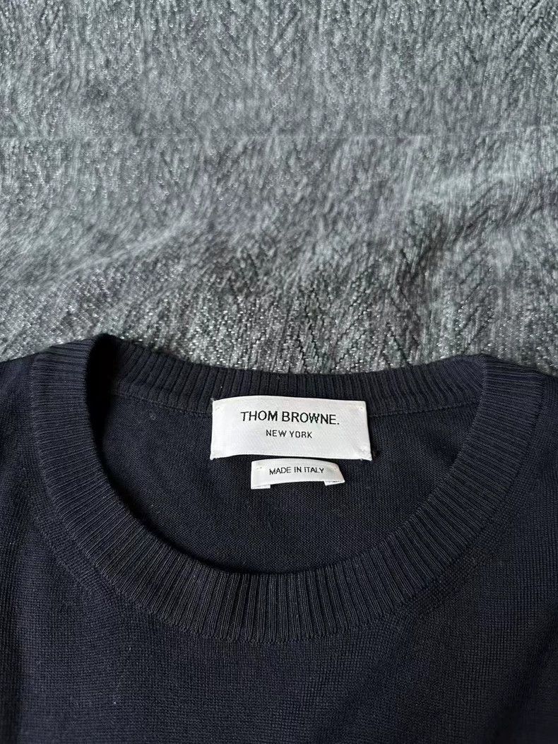 Thom Browne Blue Wool Knitted Sweater by Thom Browne-dmc Size US M / EU 48-50 / 2 - 2 Thumbnail