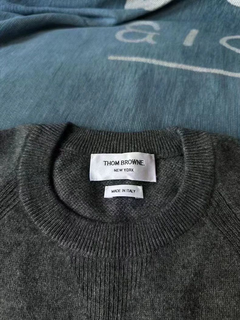 Thom Browne Thom Browne Gray Cashmere Sweater-dmc Size US M / EU 48-50 / 2 - 3 Thumbnail