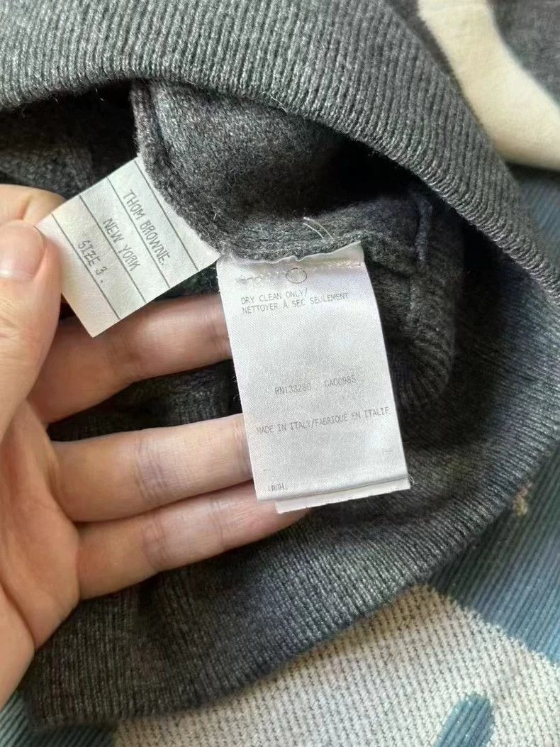 Thom Browne Thom Browne Gray Cashmere Sweater-dmc Size US M / EU 48-50 / 2 - 4 Thumbnail