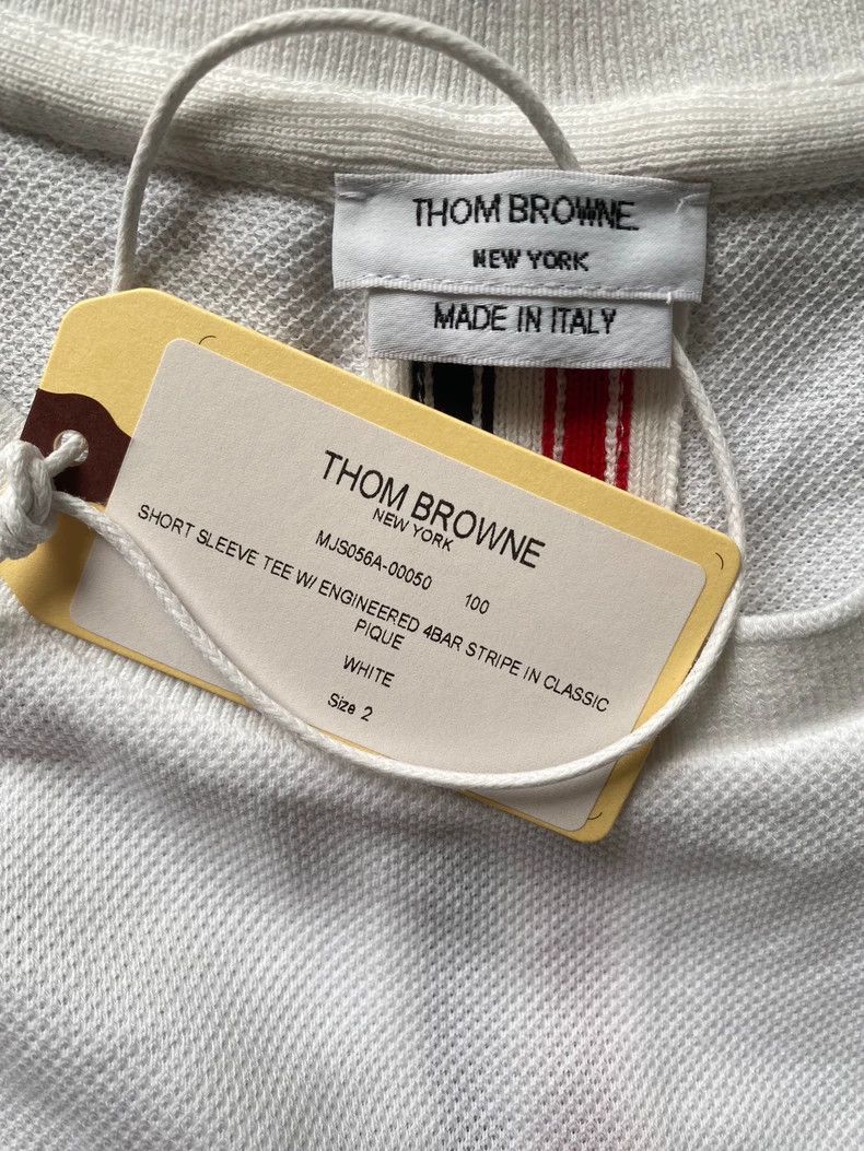 Thom Browne Thom Browne White Short Sleeve T-shirt-dmc Size US M / EU 48-50 / 2 - 4 Thumbnail