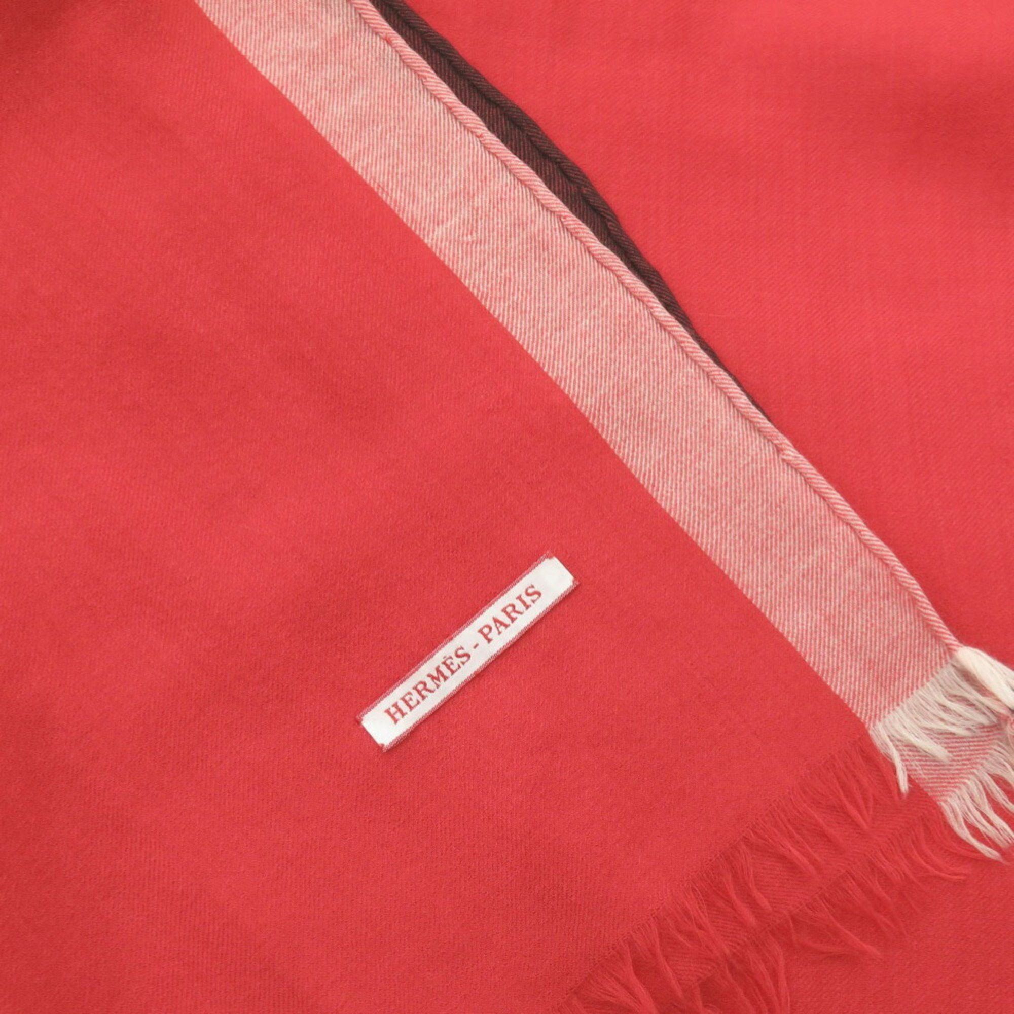 Other Hermes Cashmere Red Stole 0454HERMES Size ONE SIZE - 5 Thumbnail
