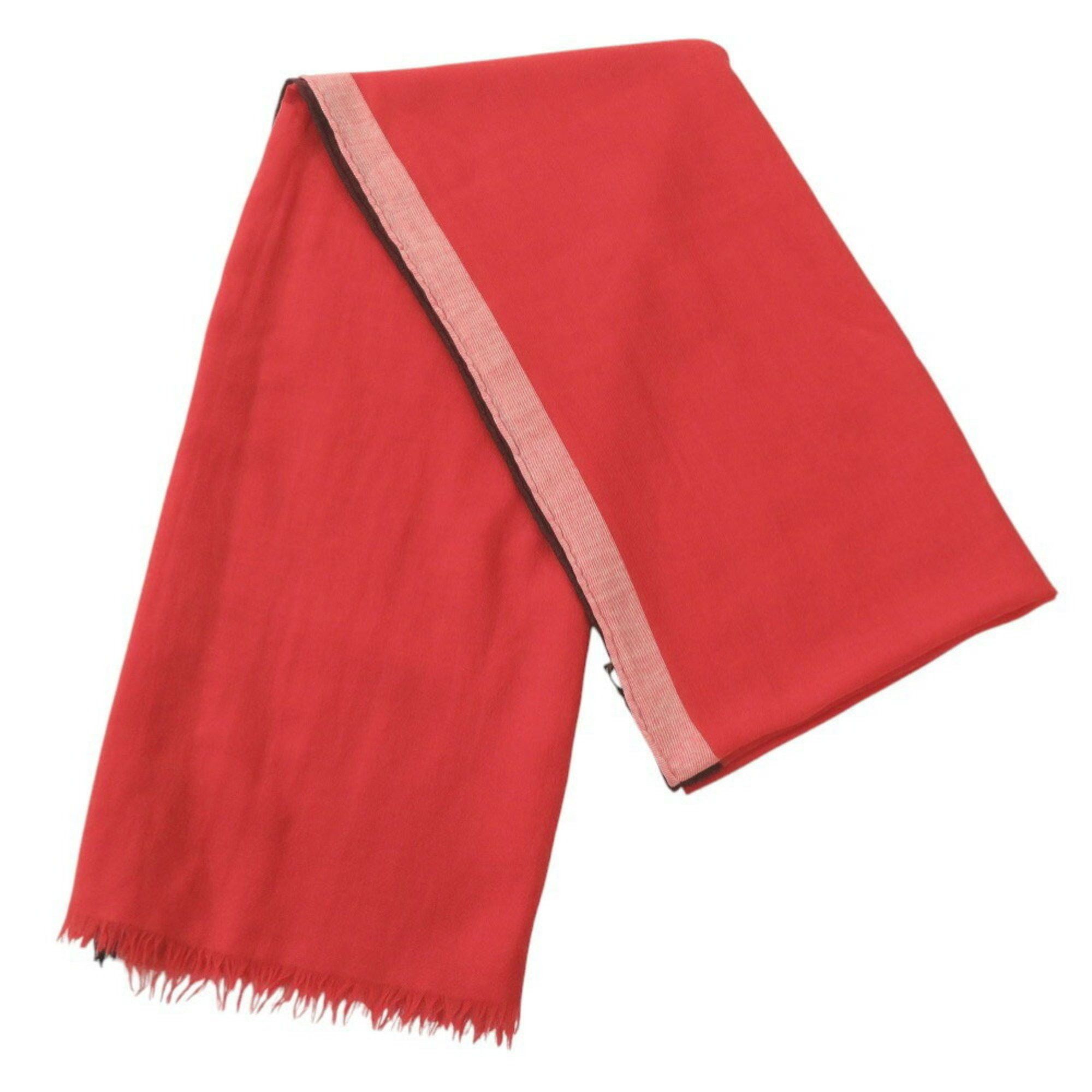 Other Hermes Cashmere Red Stole 0454HERMES Size ONE SIZE - 4 Thumbnail