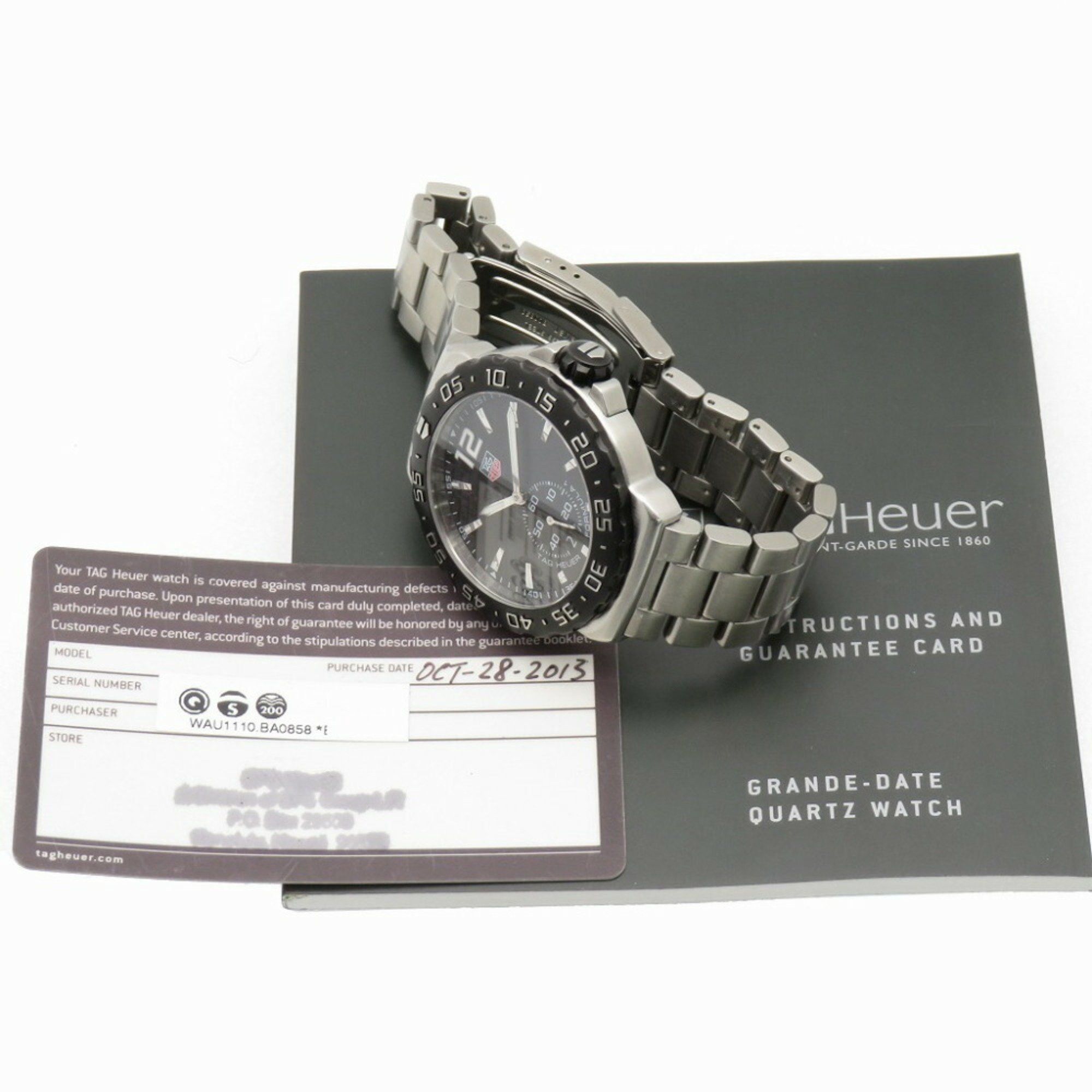 Tag Heuer TAG Heuer Formula 1 Date WAU1110.BA0858 Quartz Watch Stainless Steel Black Dial 1443TAG HEUER Men's Size ONE SIZE - 3 Thumbnail
