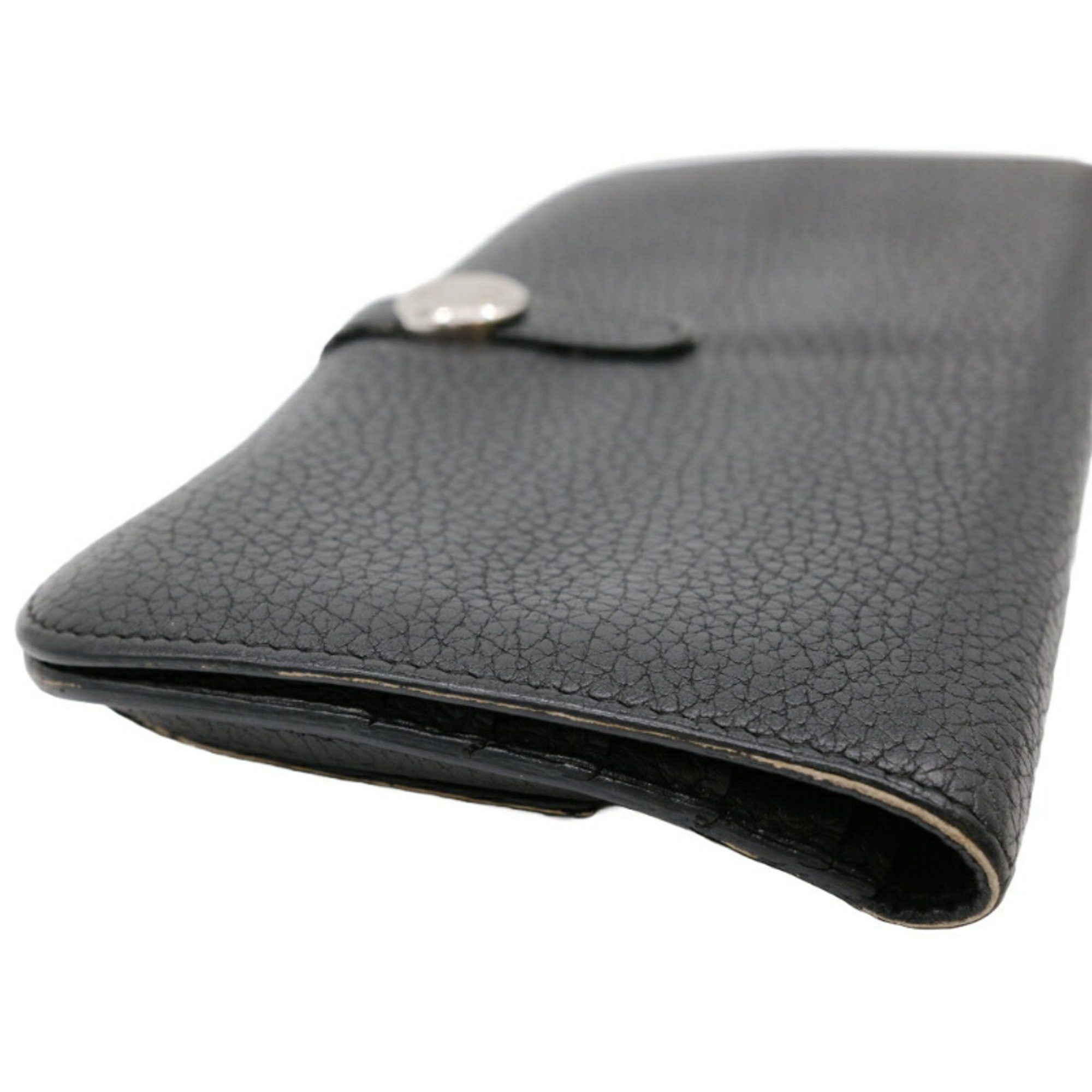 Hermes HERMES Dogon Long Wallet Togo Leather Black Size ONE SIZE - 5 Thumbnail