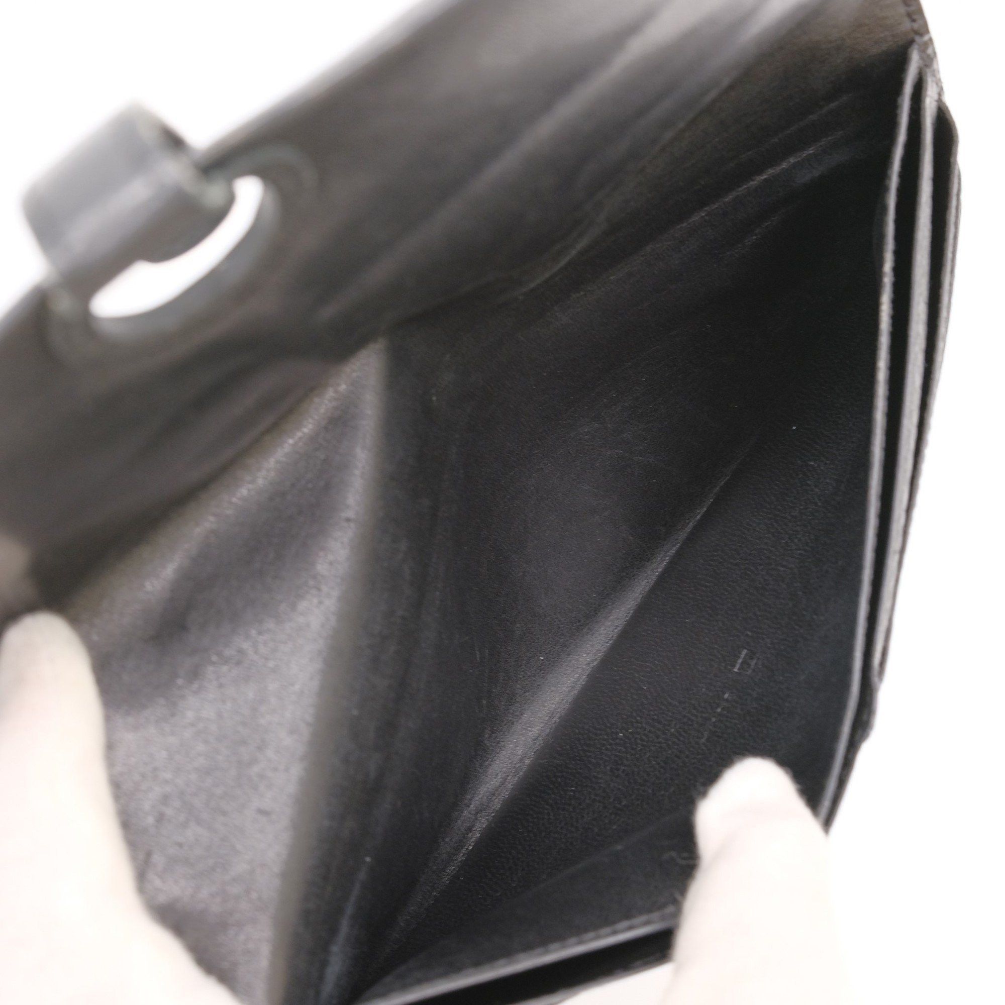 Hermes HERMES Dogon Long Wallet Togo Leather Black Size ONE SIZE - 11 Thumbnail