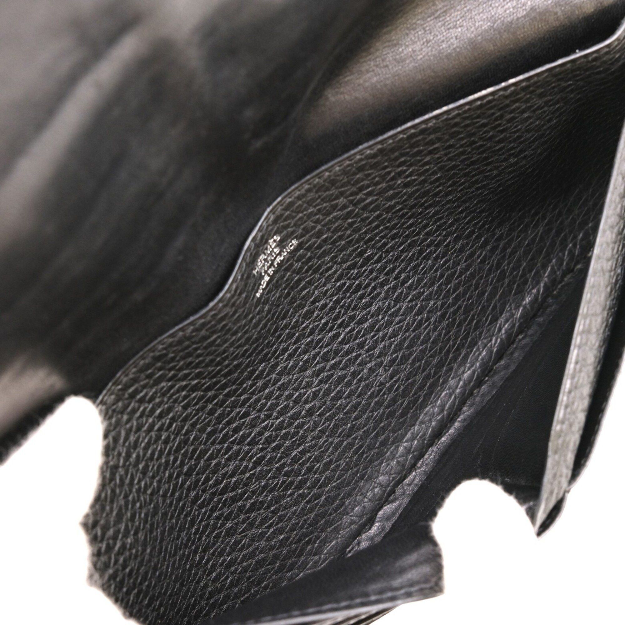 Hermes HERMES Dogon Long Wallet Togo Leather Black Size ONE SIZE - 13 Thumbnail