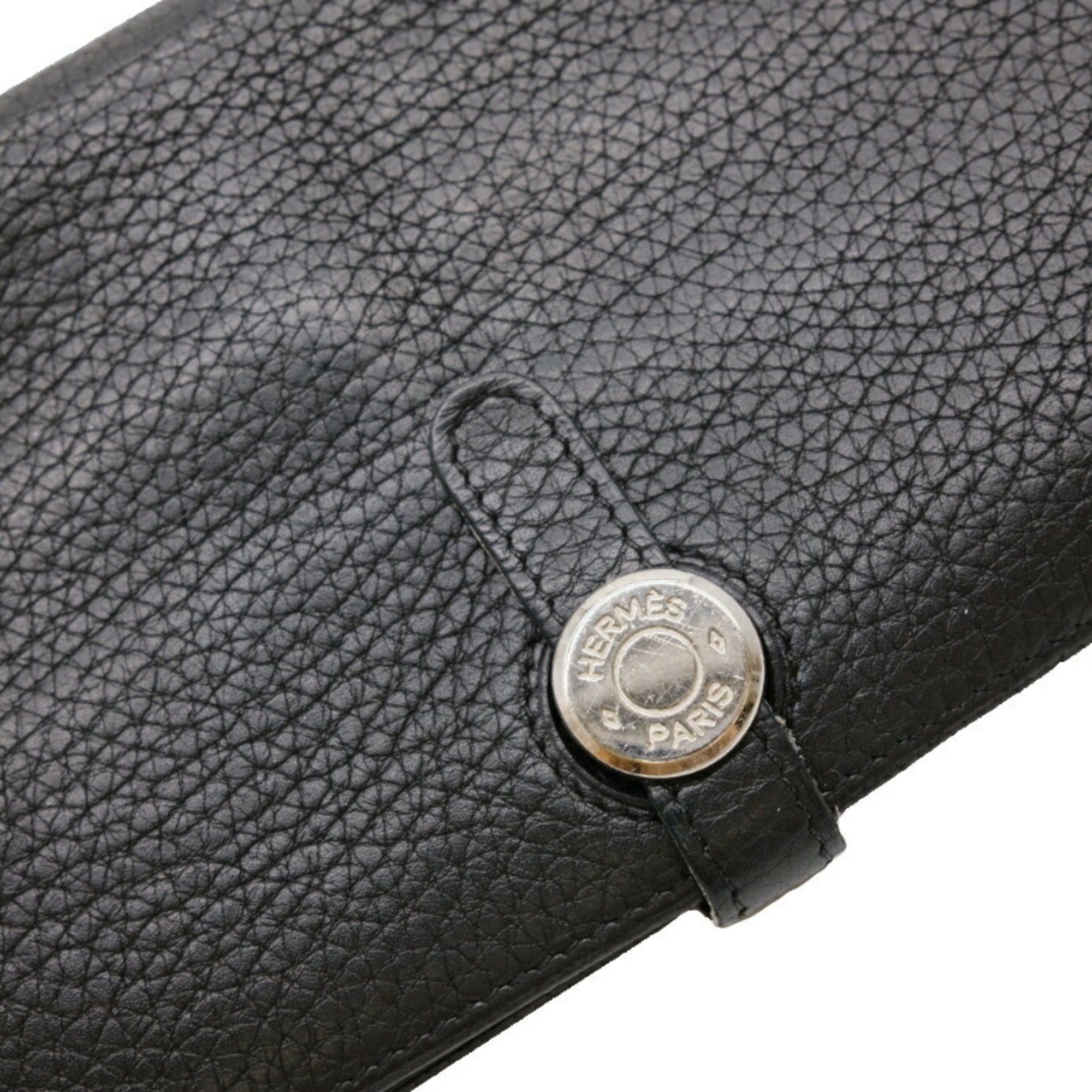 Hermes HERMES Dogon Long Wallet Togo Leather Black Size ONE SIZE - 2 Thumbnail
