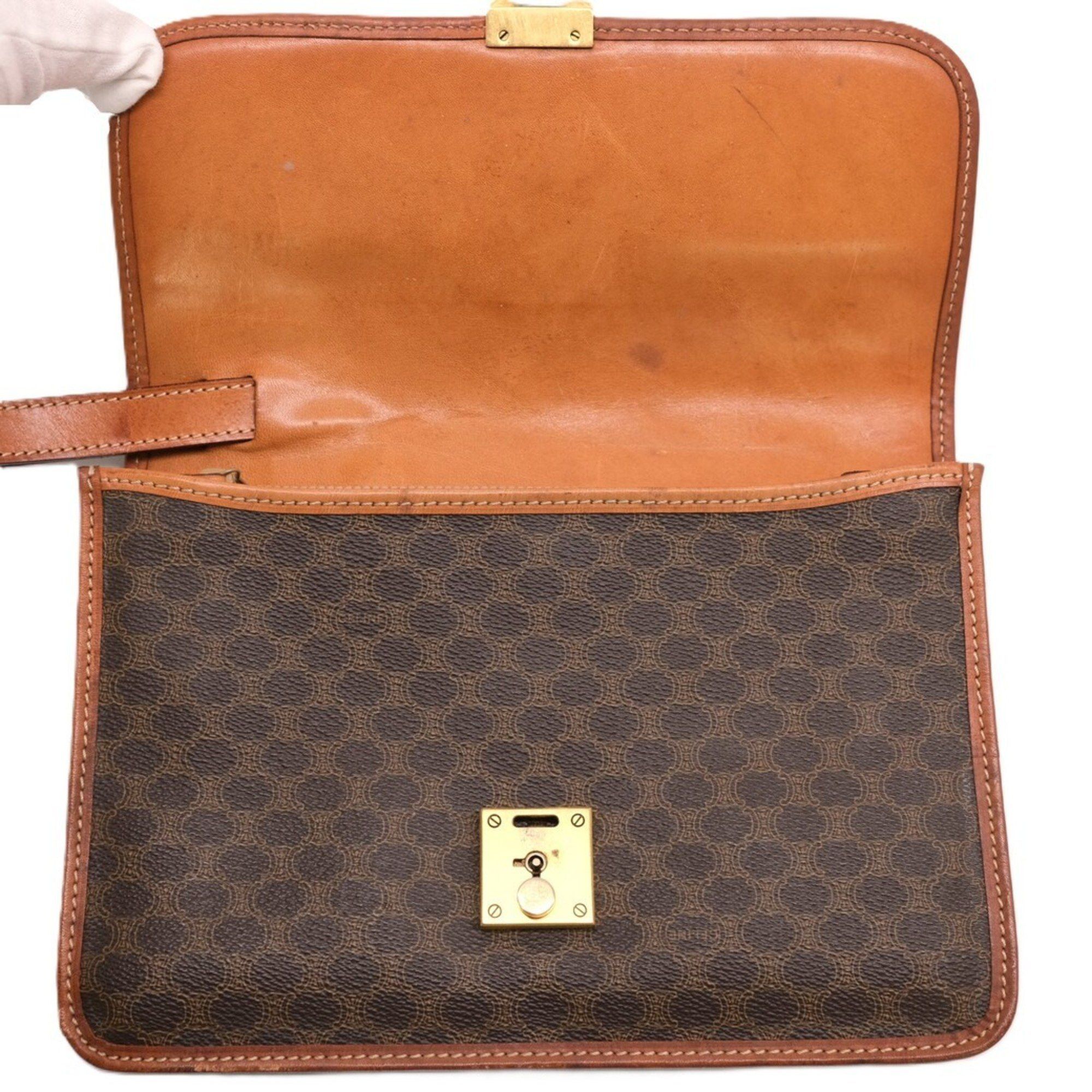 Celine CELINE Macadam clutch bag, second brown Size ONE SIZE - 8 Thumbnail