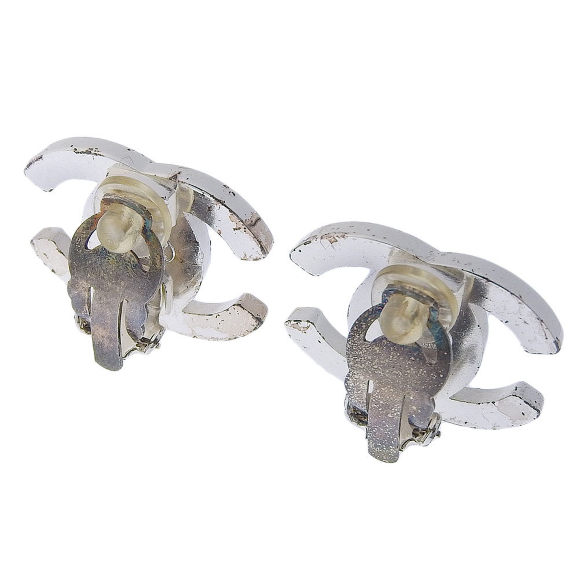 Chanel CHANEL Coco Mark Earrings 96A Turnlock Rhinestone Clip-on Size ONE SIZE - 2 Thumbnail