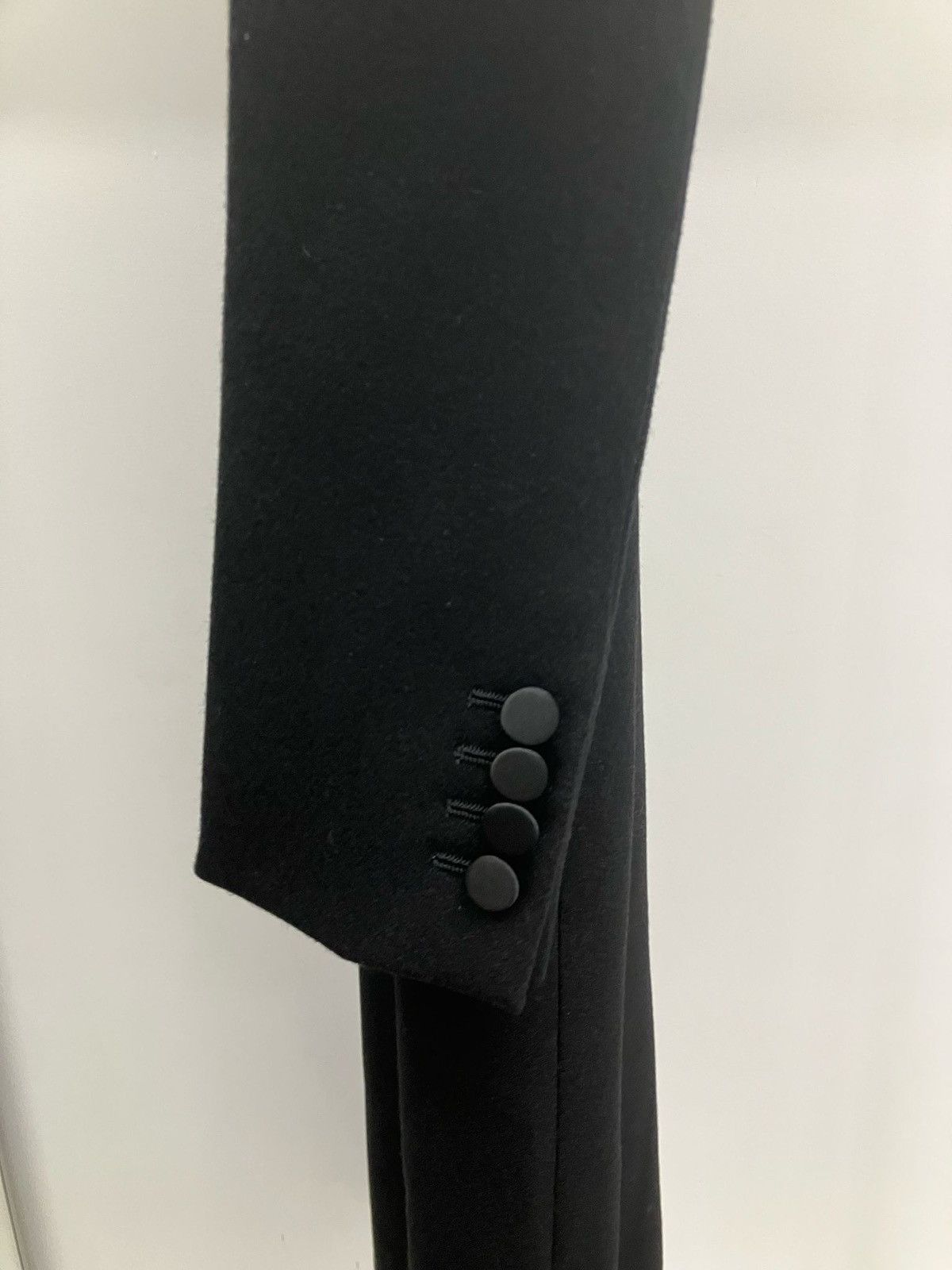 Saint Laurent Paris $5.5K VALUE Black Double-Breasted Wool Crepe Tuxedo Coat Size S / US 4 / IT 40 - 7 Thumbnail