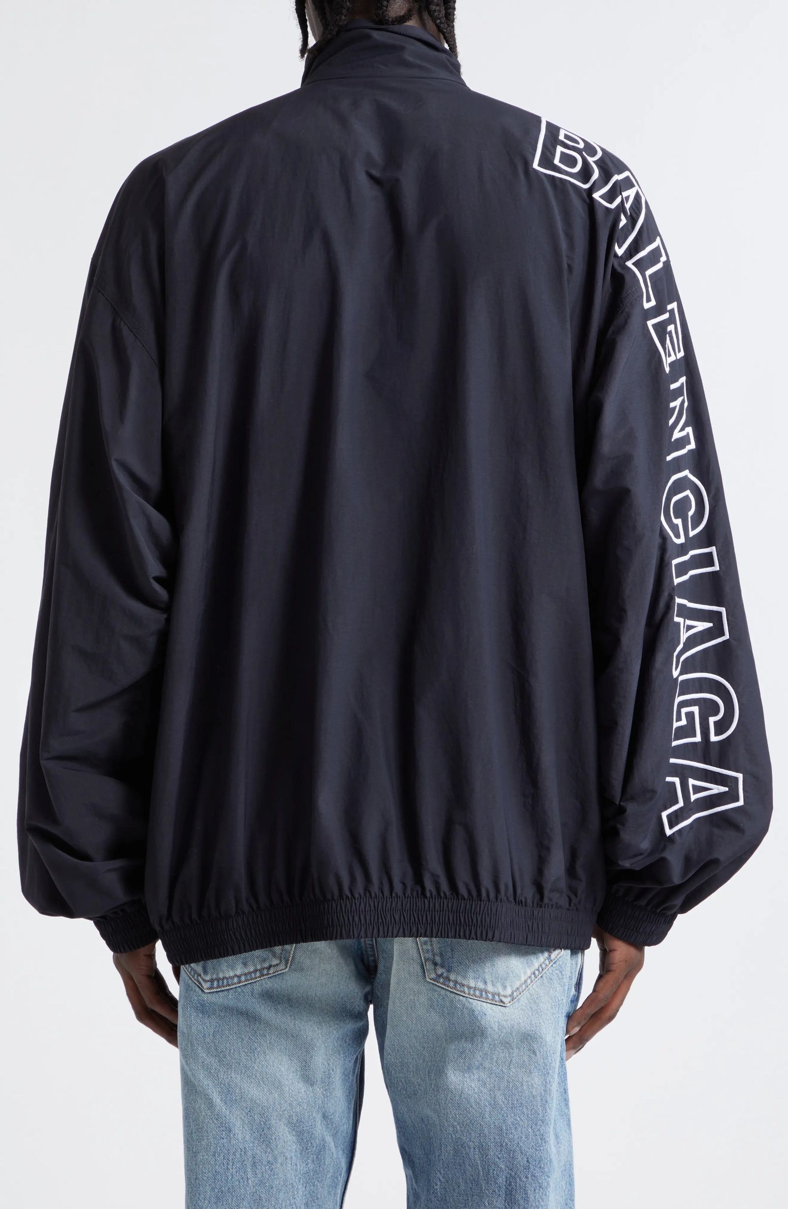 Balenciaga Outline Tracksuit Jacket in Black Size US M / EU 48-50 / 2 - 4 Thumbnail
