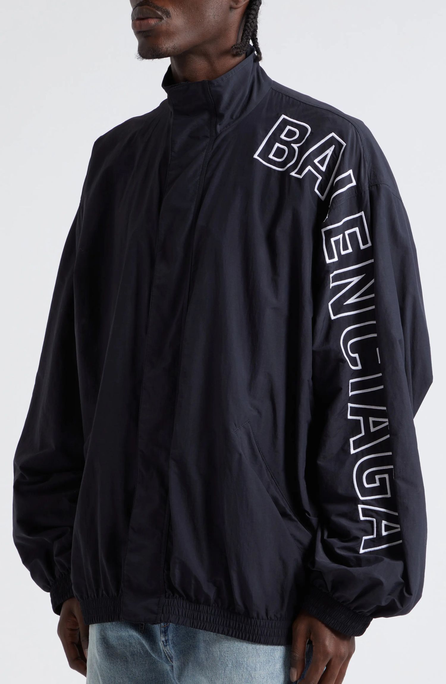 Balenciaga Outline Tracksuit Jacket in Black Size US L / EU 52-54 / 3 - 2 Thumbnail