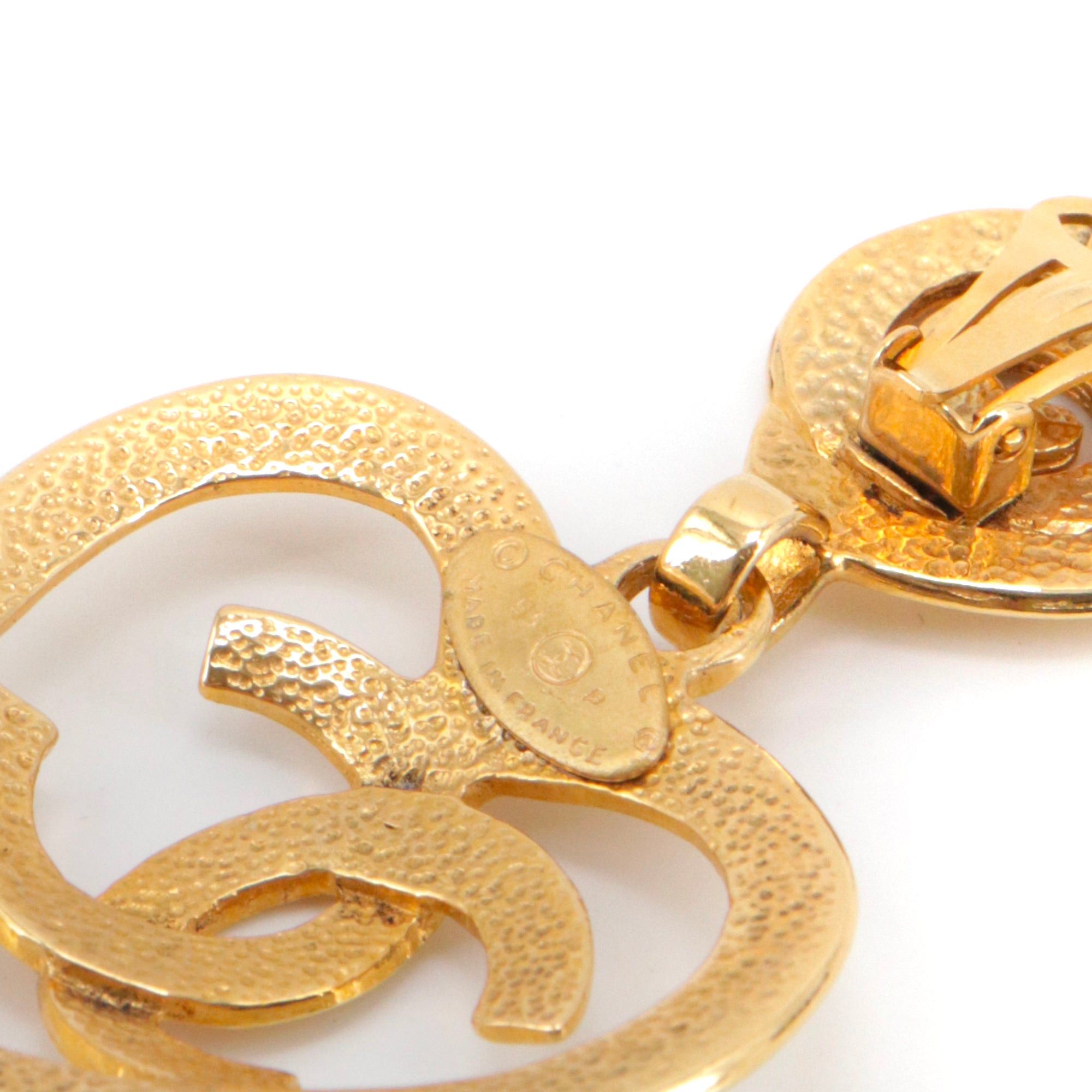 Chanel CHANEL - Vintage Chanel CC Heart earrings in gold metal Size ONE SIZE - 6 Thumbnail