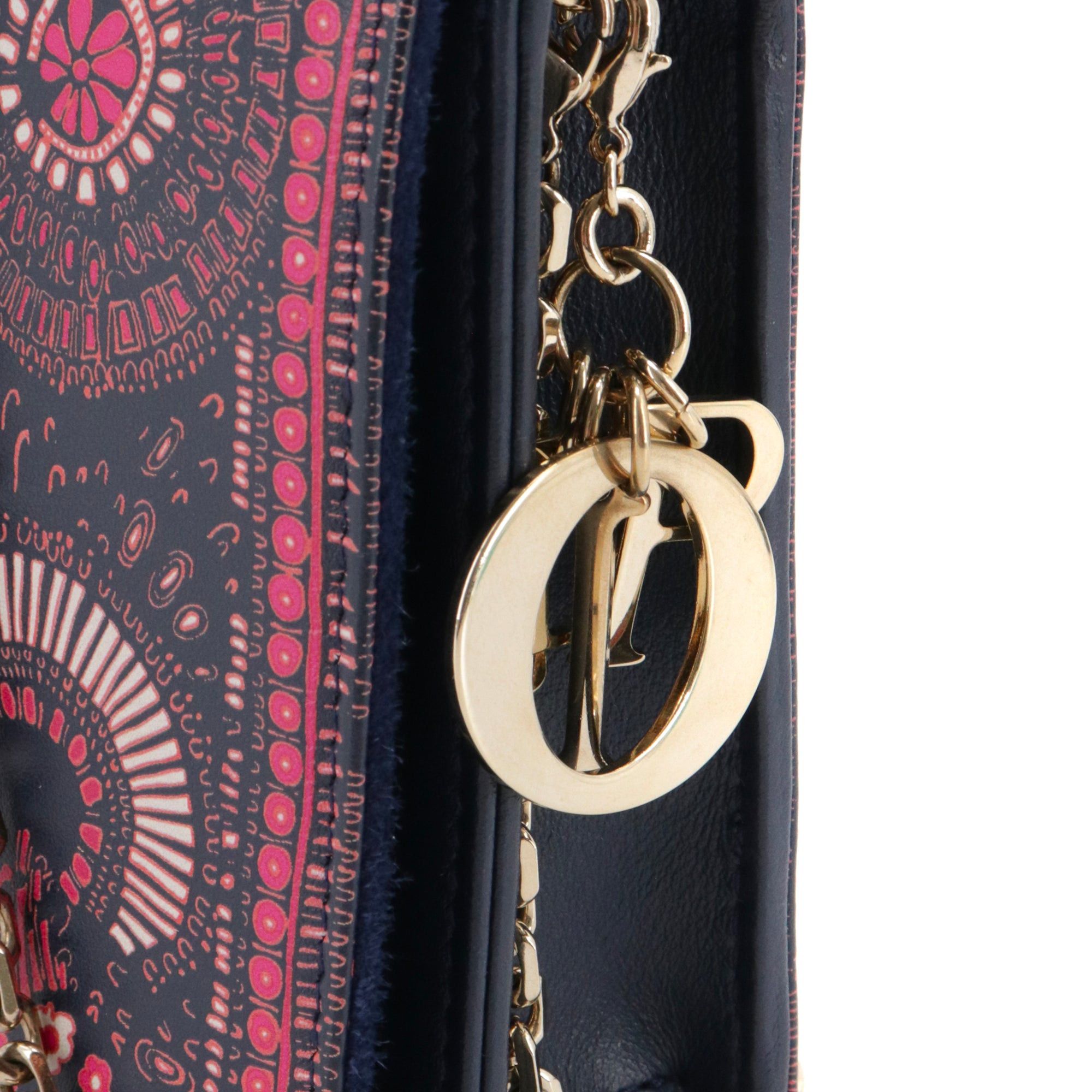Dior DIOR - Lady Dior Wallet shoulder bag in fuchsia leather Size ONE SIZE - 6 Thumbnail