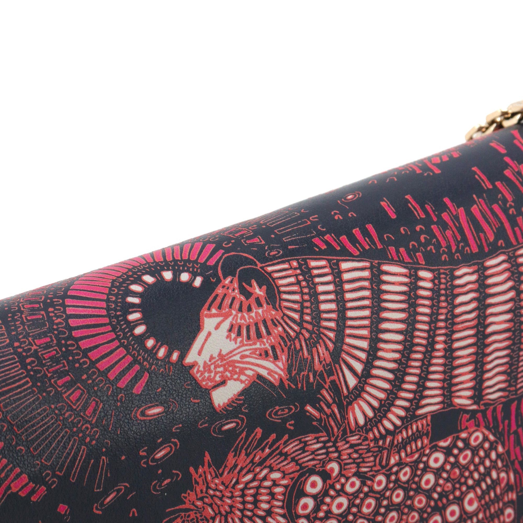 Dior DIOR - Lady Dior Wallet shoulder bag in fuchsia leather Size ONE SIZE - 8 Thumbnail