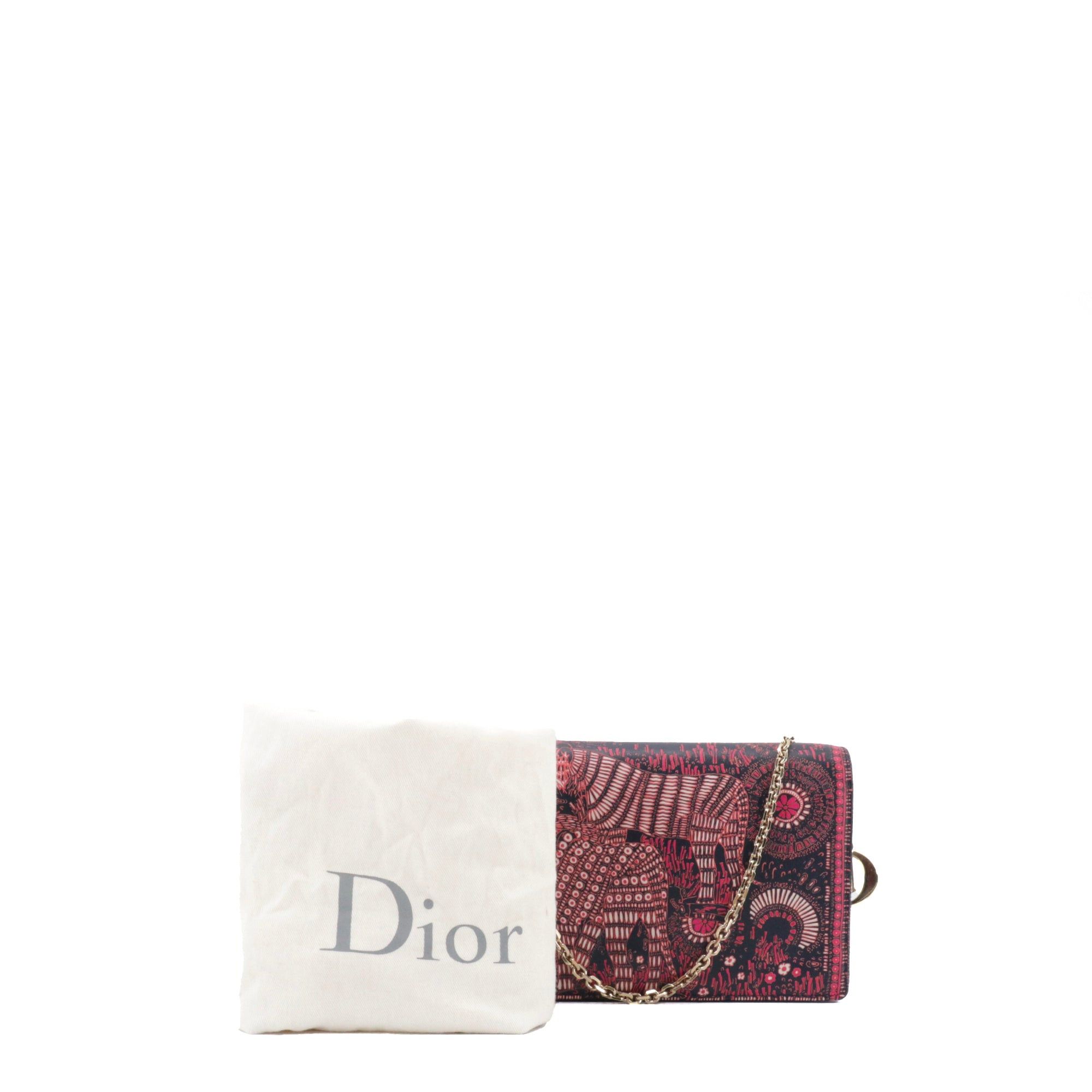 Dior DIOR - Lady Dior Wallet shoulder bag in fuchsia leather Size ONE SIZE - 11 Thumbnail