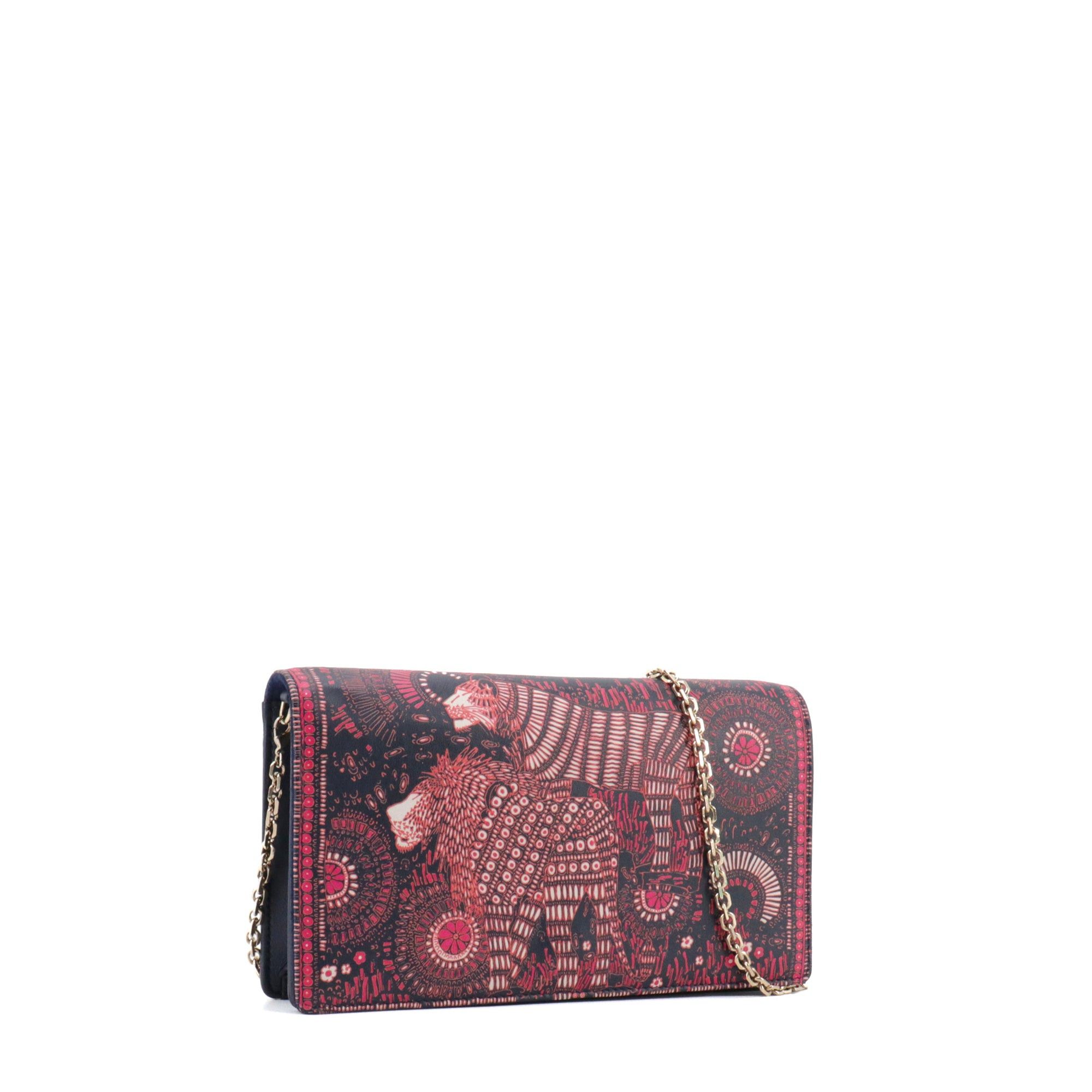 Dior DIOR - Lady Dior Wallet shoulder bag in fuchsia leather Size ONE SIZE - 2 Thumbnail