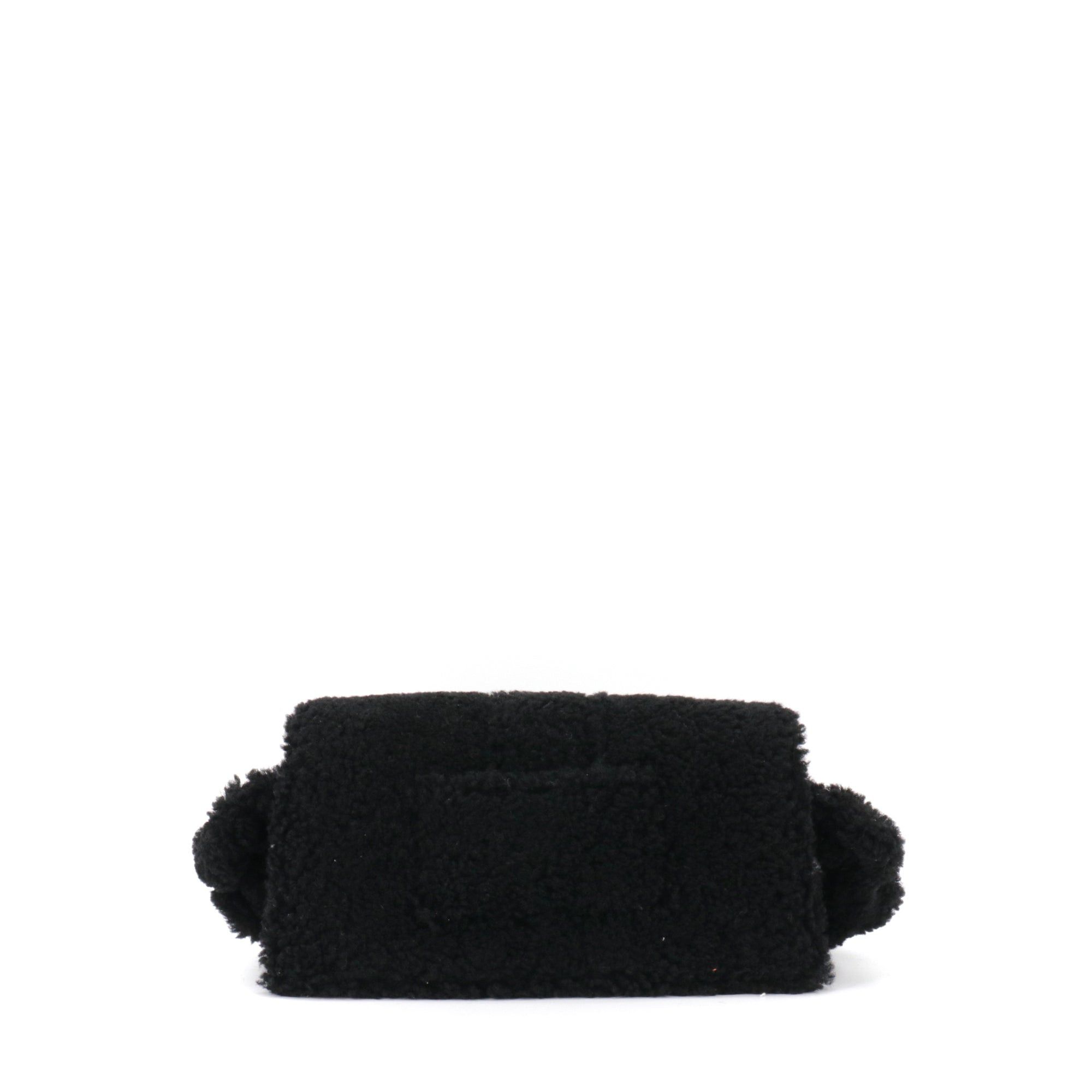 Jacquemus JACQUEMUS - Le Bambidou Jacquemus shoulder bag in black curly wool Size ONE SIZE - 3 Thumbnail