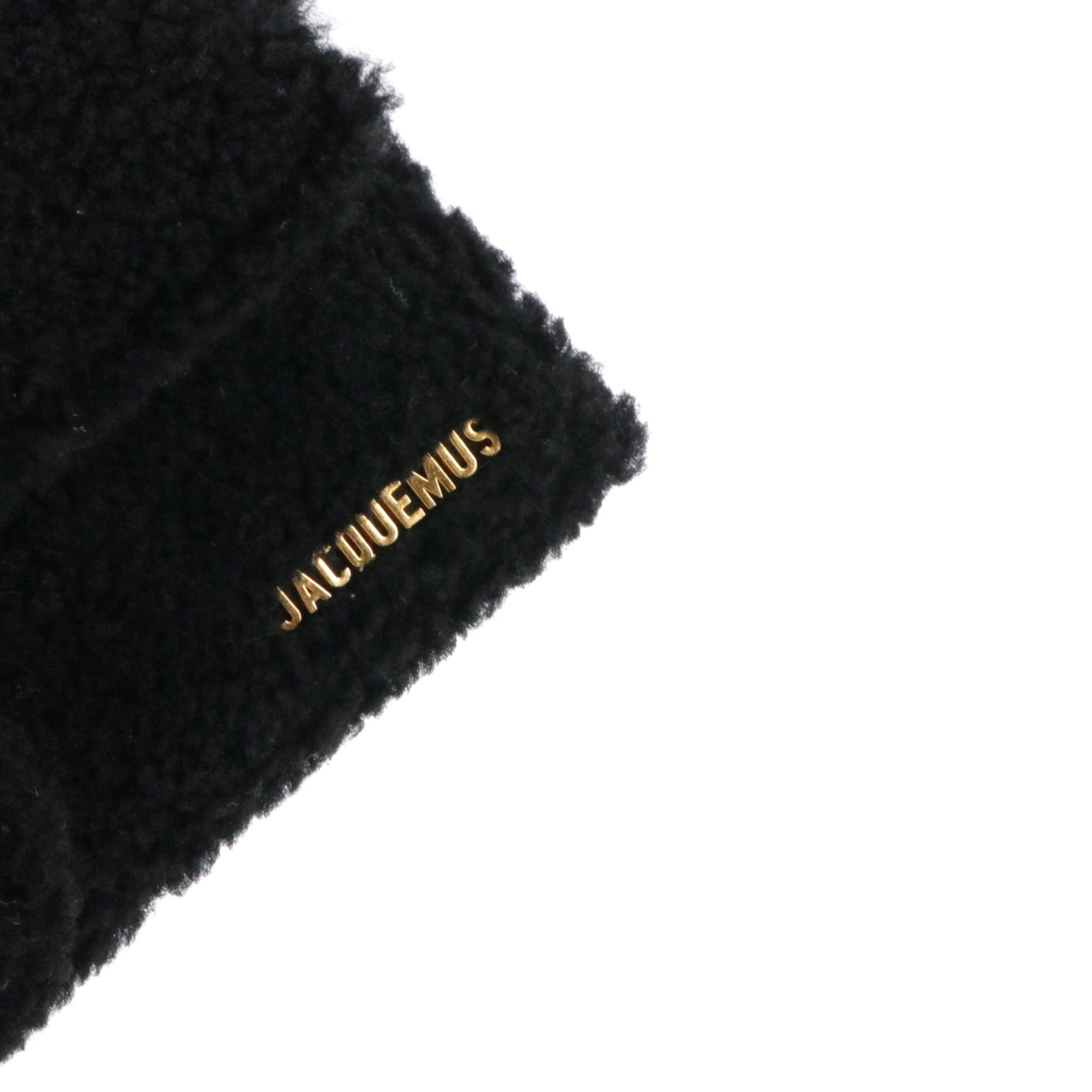 Jacquemus JACQUEMUS - Le Bambidou Jacquemus shoulder bag in black curly wool Size ONE SIZE - 6 Thumbnail