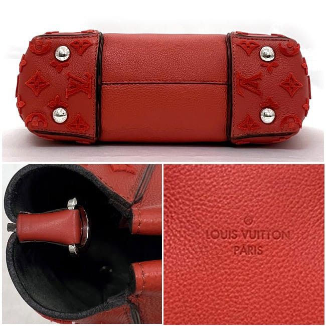 Louis Vuitton LOUIS VUITTON Tote Bag Red Leather Size ONE SIZE - 3 Thumbnail