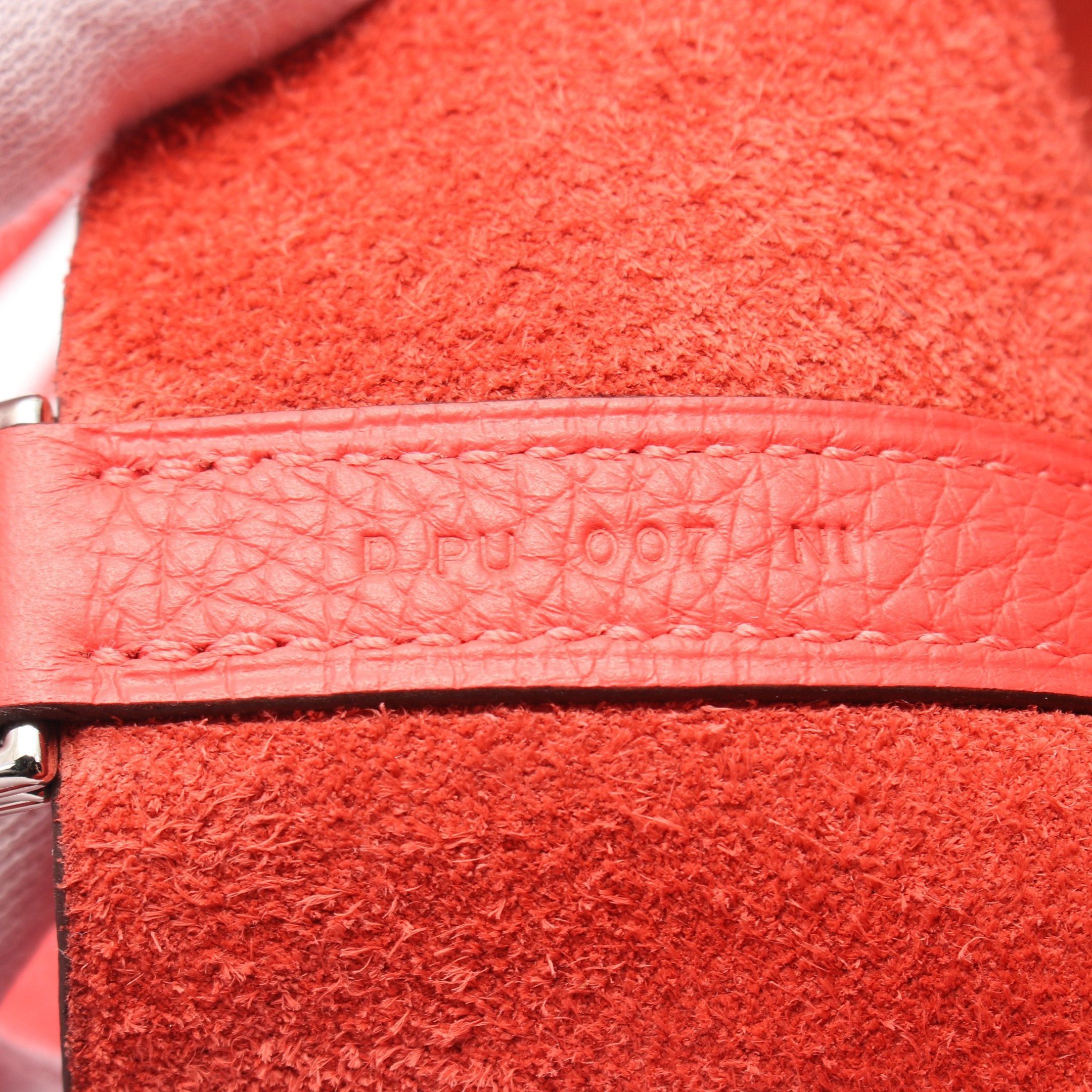 Hermes Hermes Picotane Lock Mm Rouge Pivoine Handbag Clemence Leather Pink Red Silver Hardware D Stamp Size ONE SIZE - 5 Thumbnail