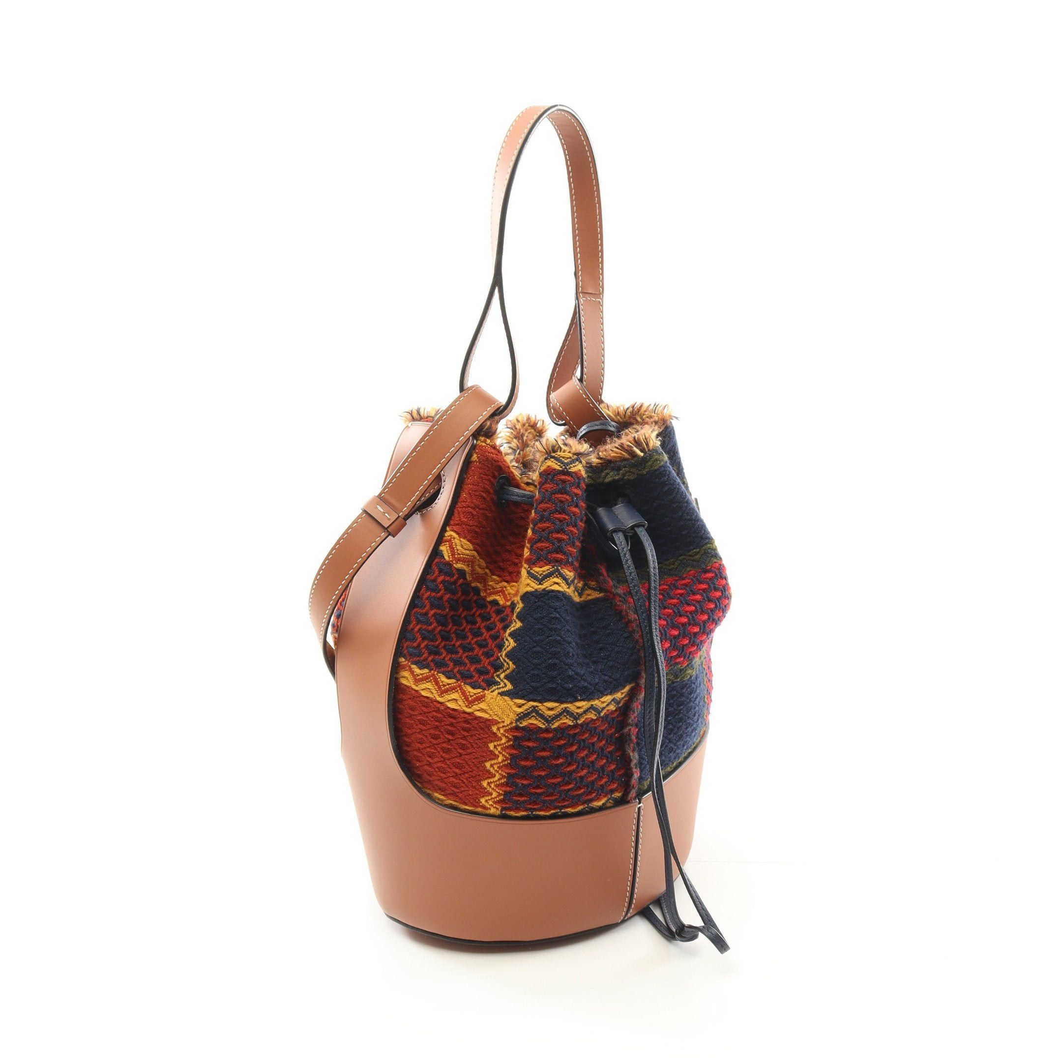 Loewe Loewe Balloon Bag Medium Shoulder Canvas Leather Brown Multicolor Size ONE SIZE - 2 Thumbnail